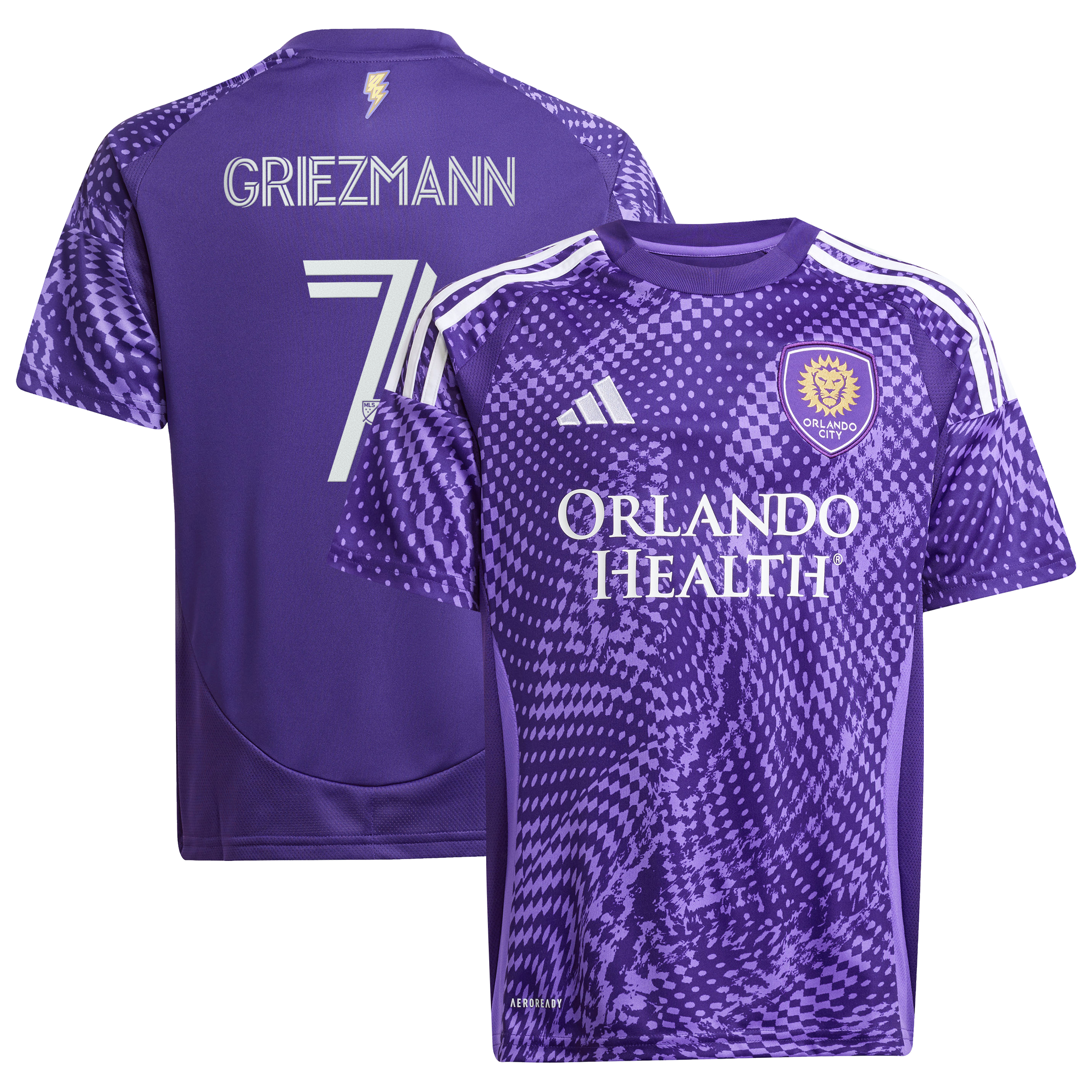 Antoine Griezmann Orlando City SC Youth 2025 Perfect Storm Jersey - Purple