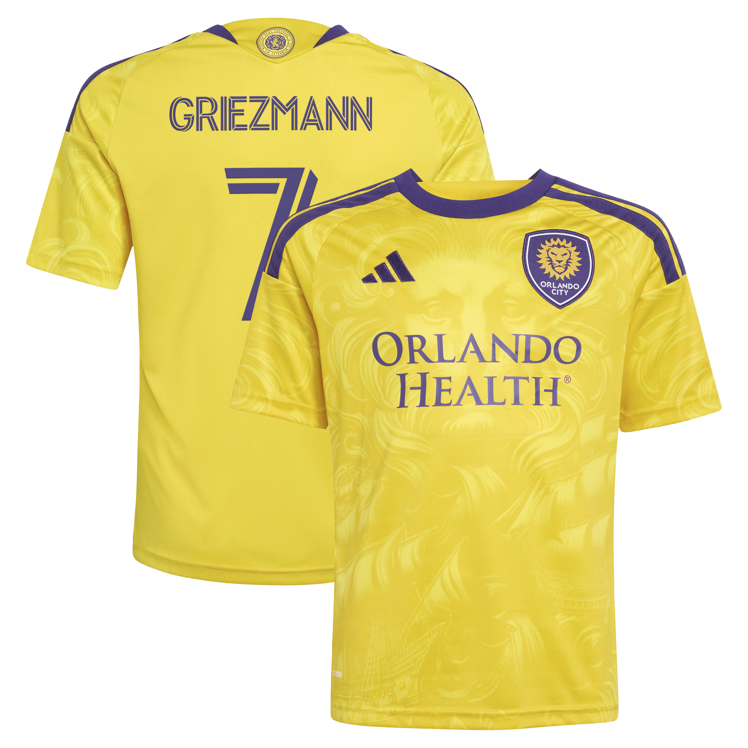 Antoine Griezmann Orlando City SC Youth 2026 Sunken Treasure Kit Jersey - Yellow