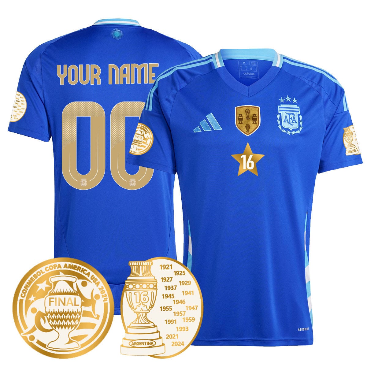 Alternative view of Argentina 2024 Home Jersey - Adidas - Custom Name & Number
