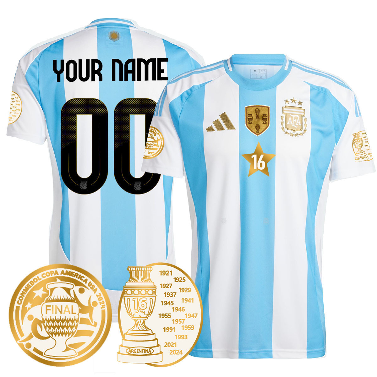 Argentina 2024 Home Jersey - Adidas - Custom Name & Number