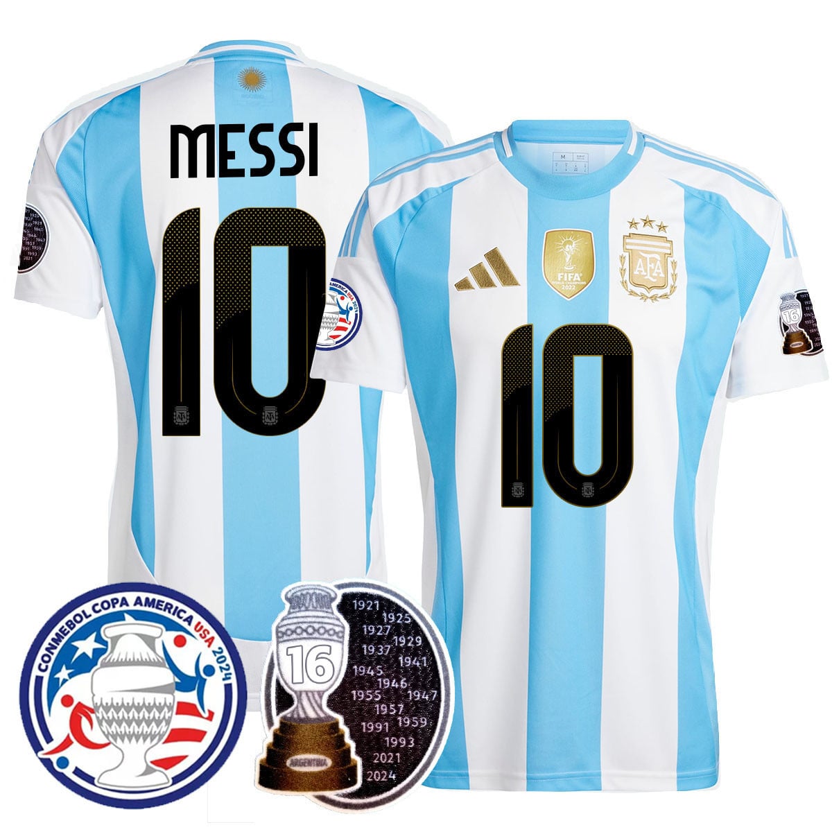 Argentina Messi #10 Jersey - Adidas - 2024 Copa America