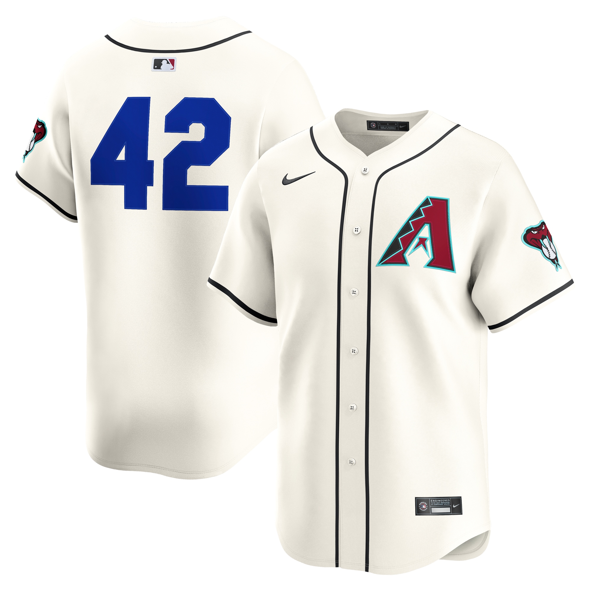 Arizona Diamondbacks Home 2025 Jackie Robinson Day Limited Jersey – Cream