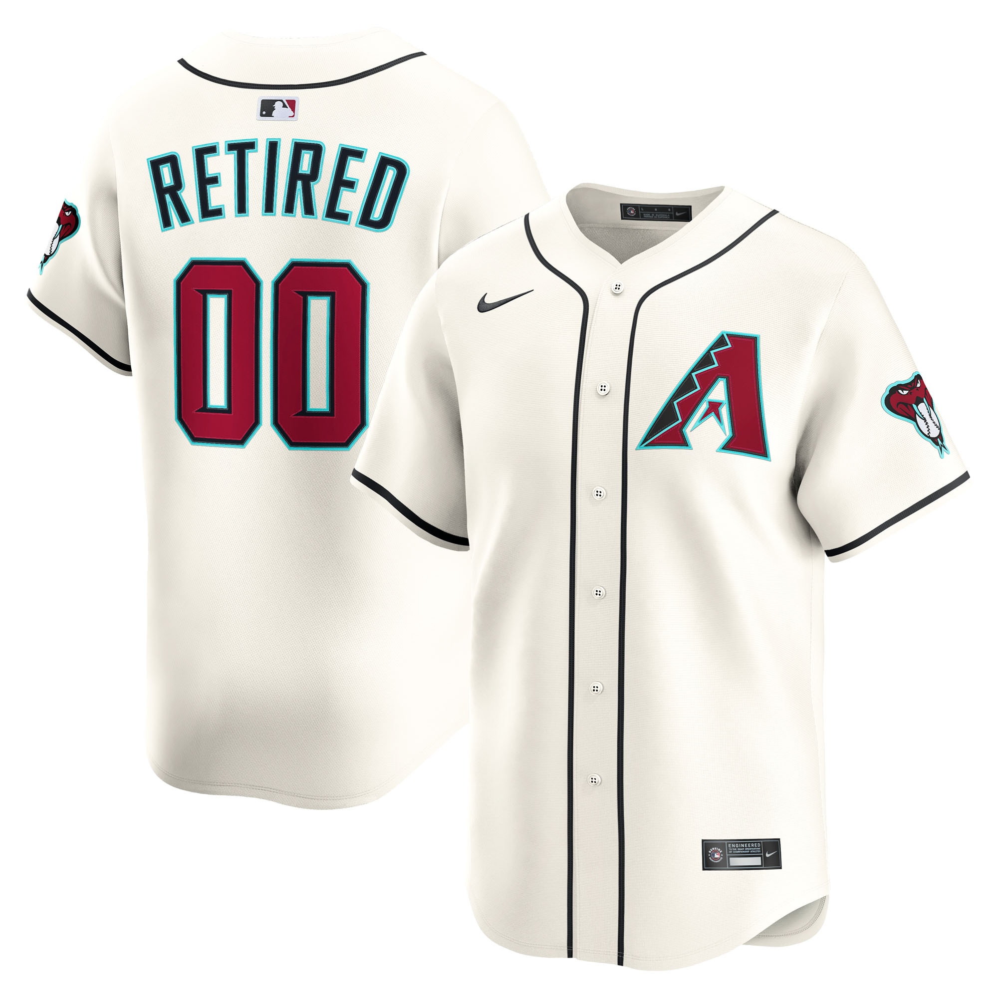 Arizona Diamondbacks Home Limited Pick-A-Player Retired Roster Jersey - Cream