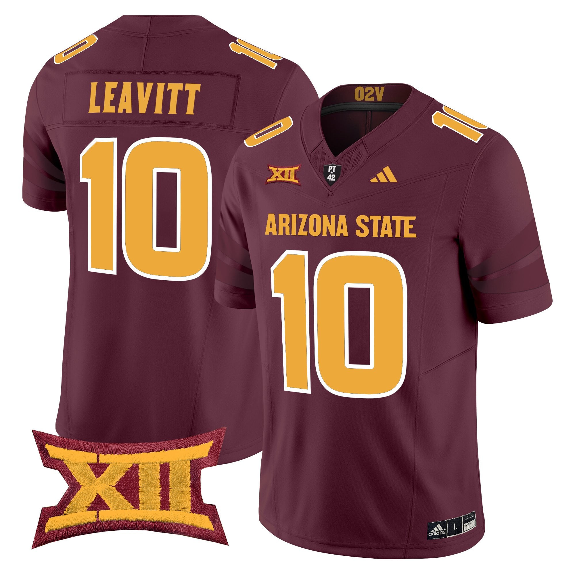 Arizona State Maroon Jersey - Adidas Arizona State Leavitt #10 Maroon