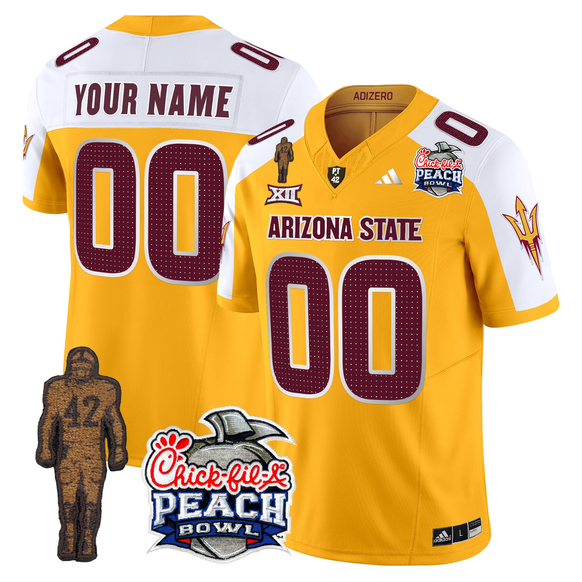Alternative view of Arizona State Peach Bowl Jersey adidas - Adidas Arizona State Jersey