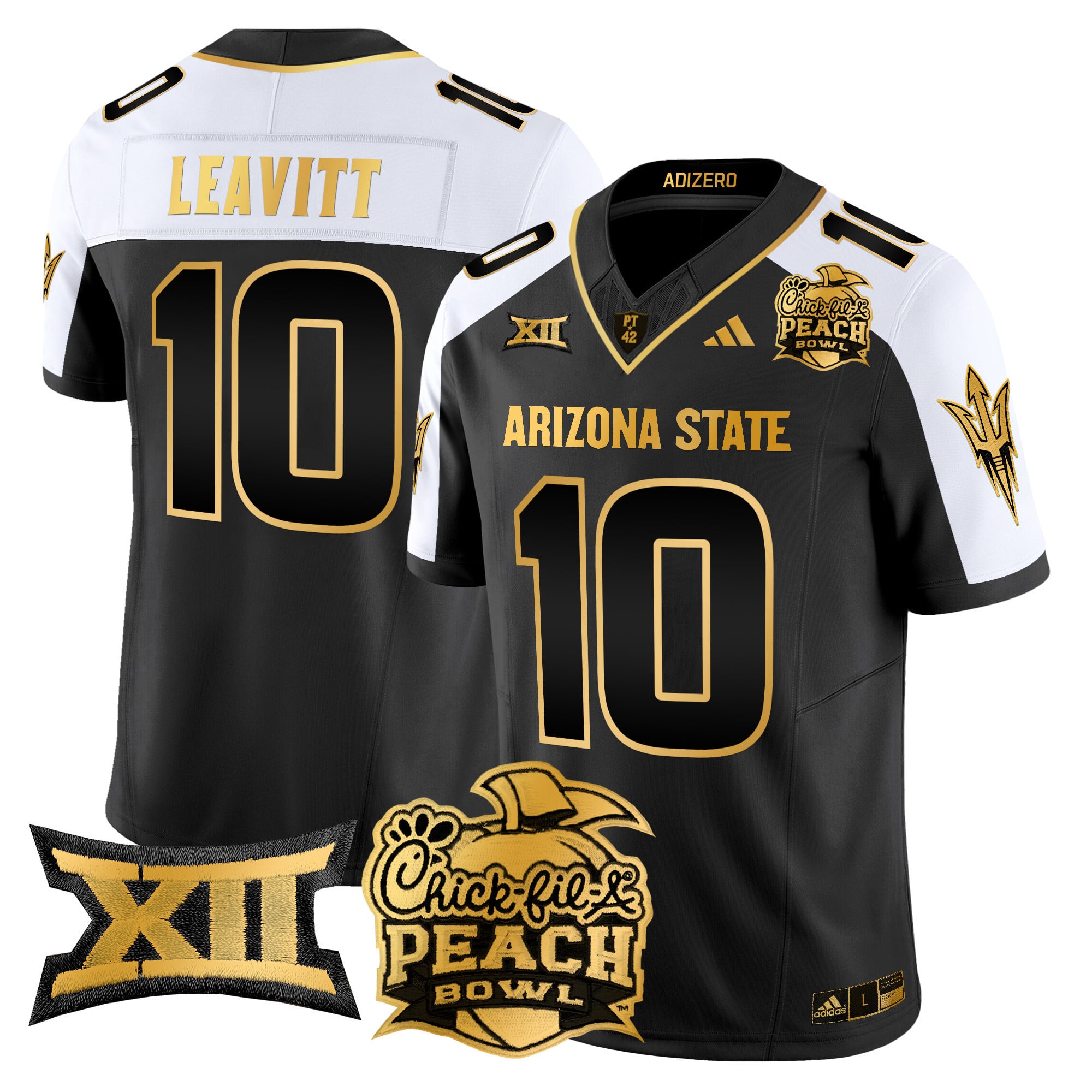 Arizona State Peach Bowl Jersey - Adidas Arizona State Leavitt #10