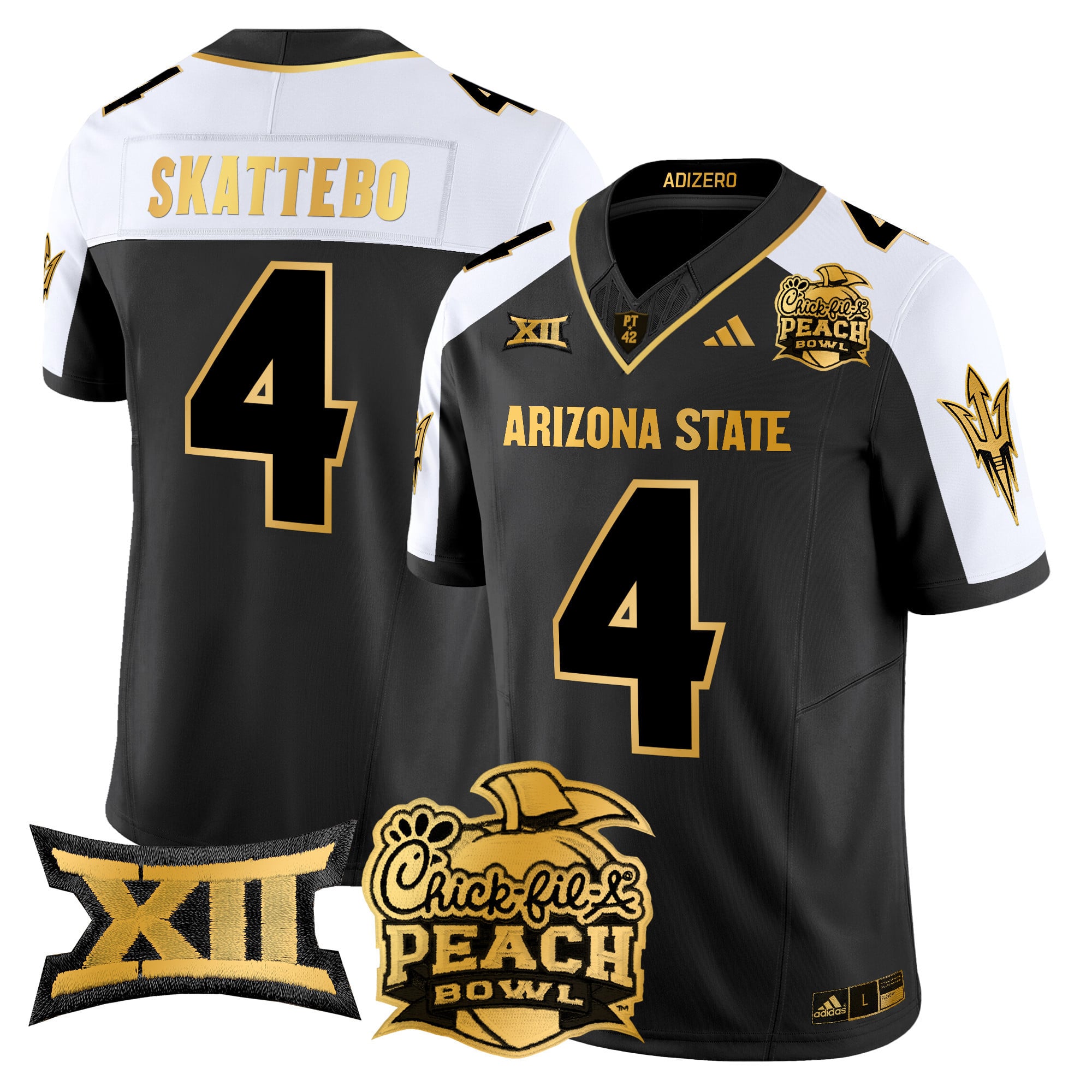 Alternative view of Arizona State Peach Bowl Jersey - Adidas Arizona State Leavitt #10