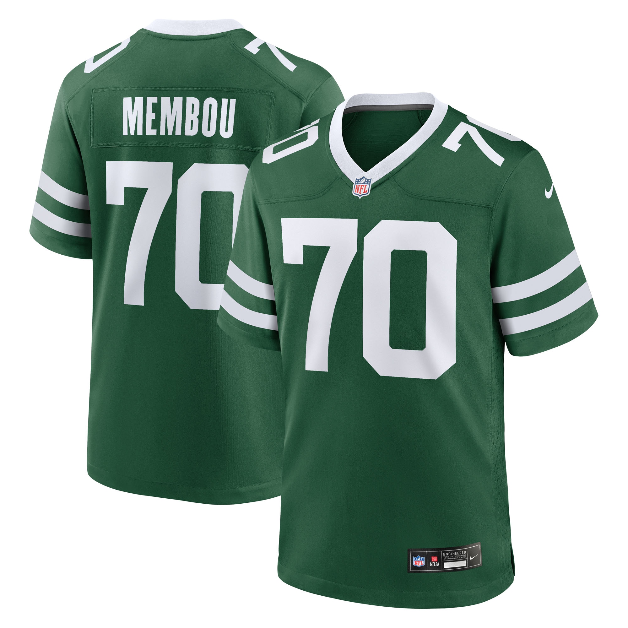 Armand Membou New York Jets Team Game Jersey - Green
