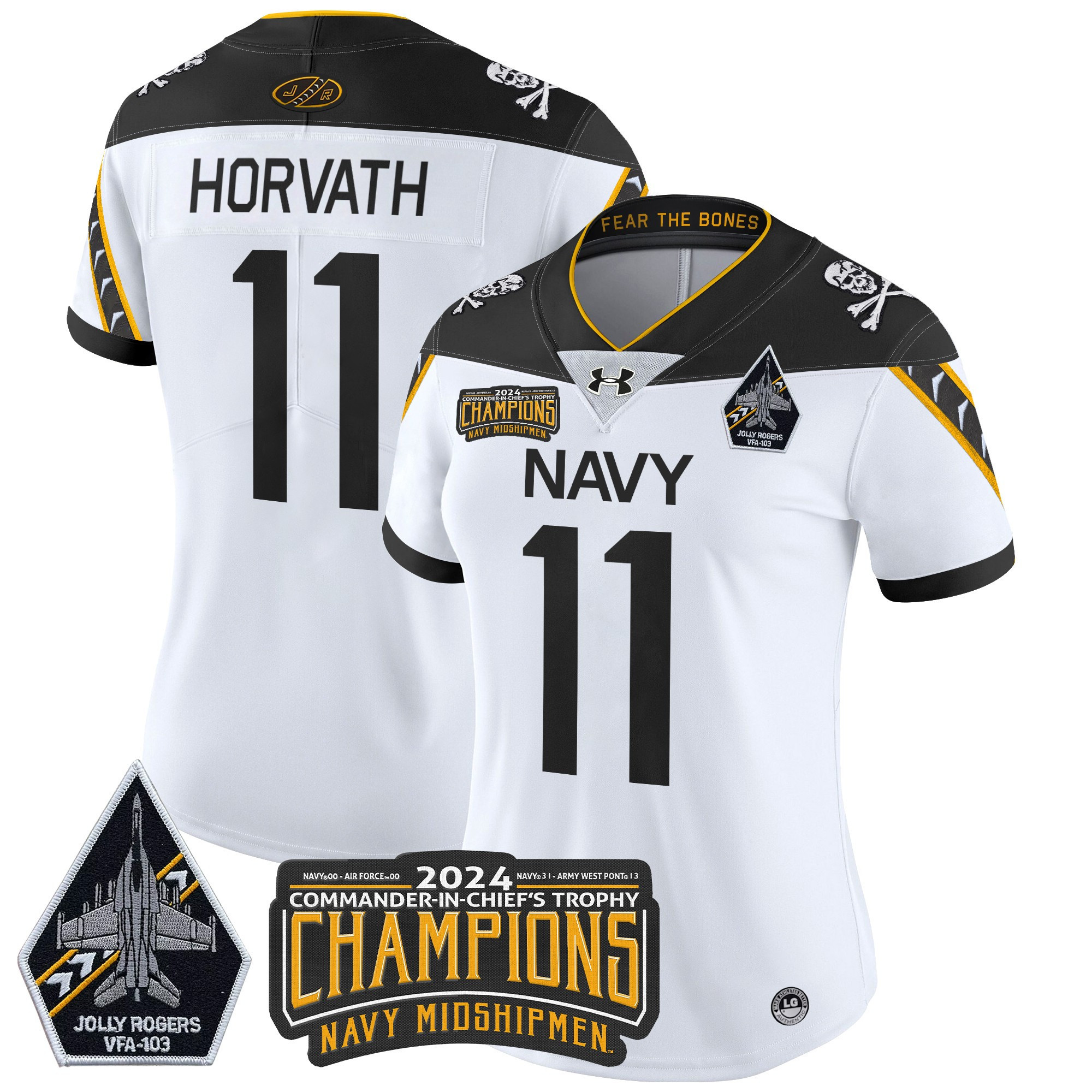 armour Navy Midshipmen Jolly Rogers Jersey - Under Armour Navy