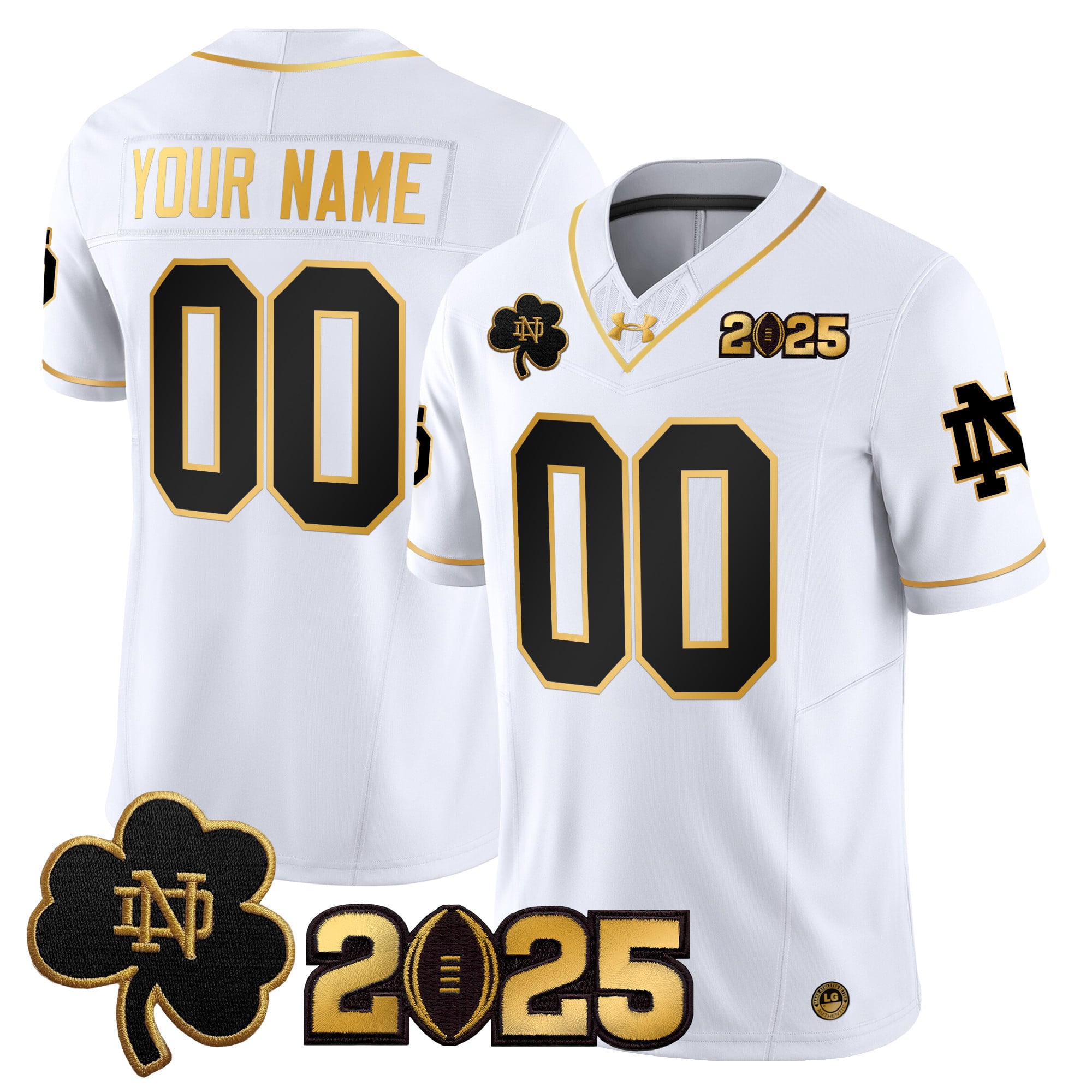 Alternative view of armour Notre Dame Black Jersey - Under Armour Notre Dame 2025 Black