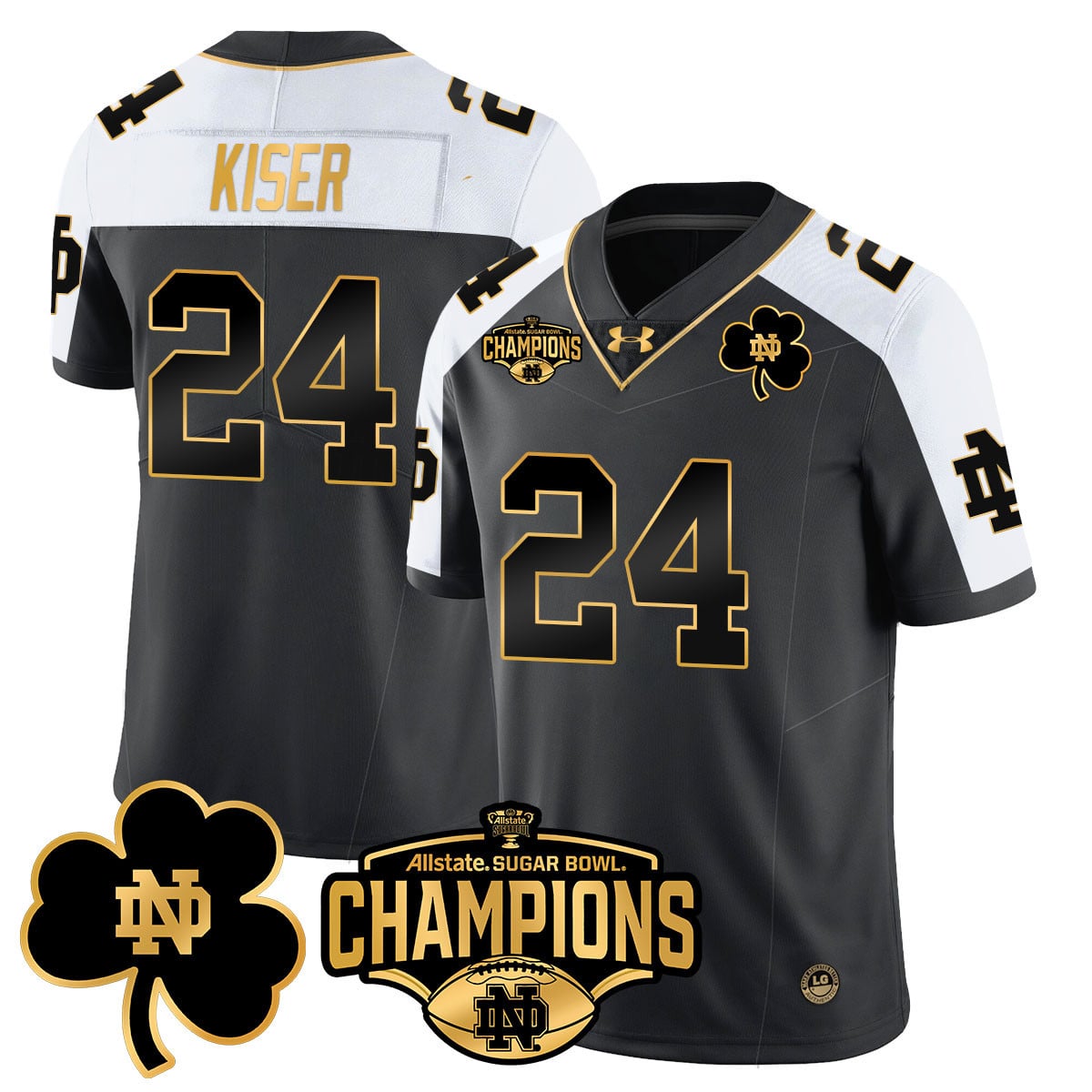 Alternative view of armour Notre Dame Leonard #13 - Under Gray Jersey