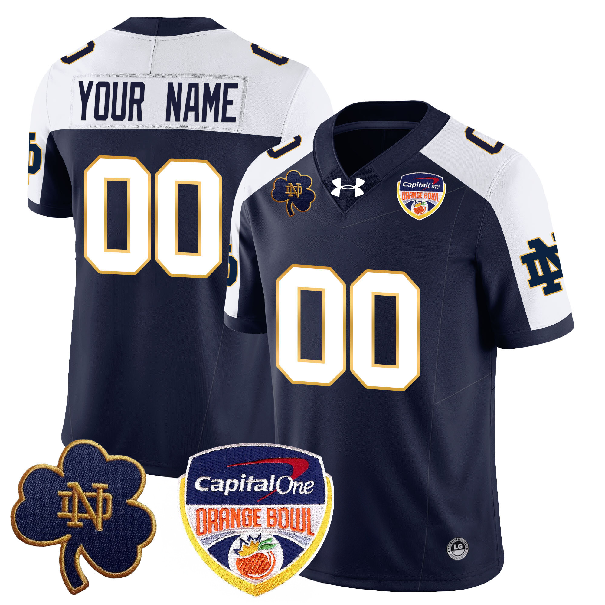 armour Notre Dame Orange Bowl Jersey - Under Armour Notre Dame Jersey