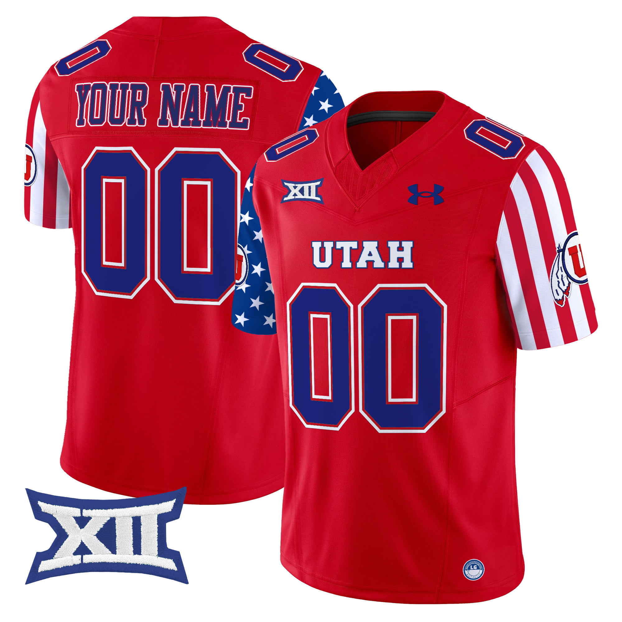 Alternative view of armour Utah Utes White Jersey - Under Armour Utah Utes #00 White