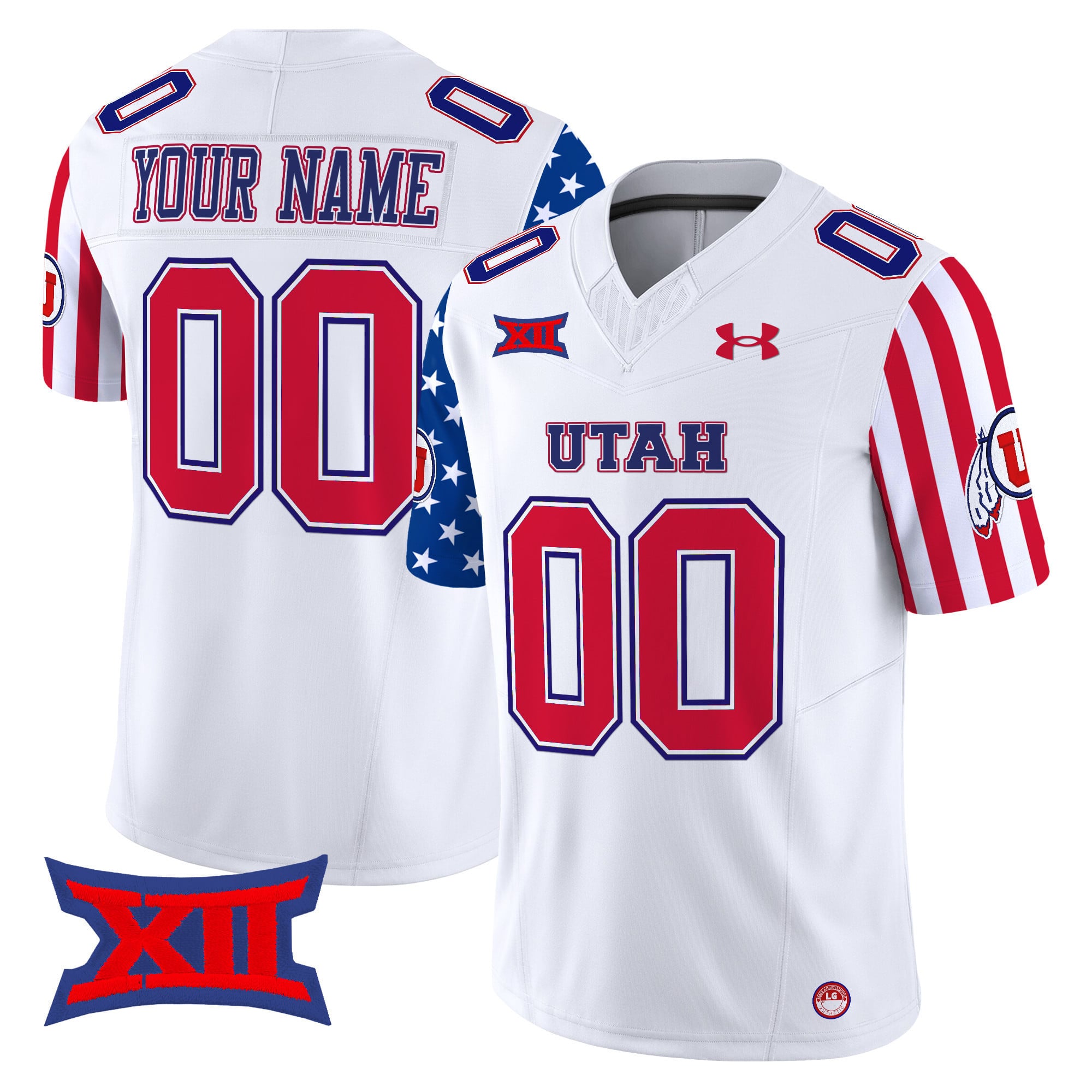 armour Utah Utes White Jersey - Under Armour Utah Utes #00 White