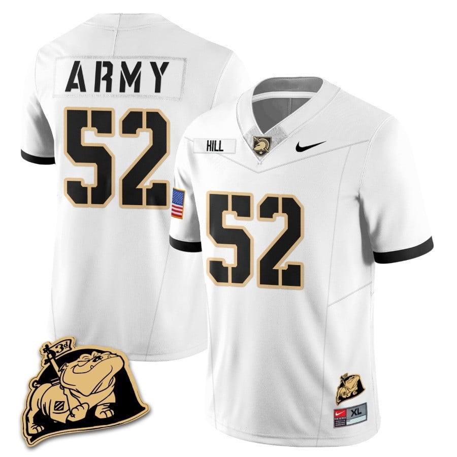 Army Black Knights #52 - Nike - White Football Jersey