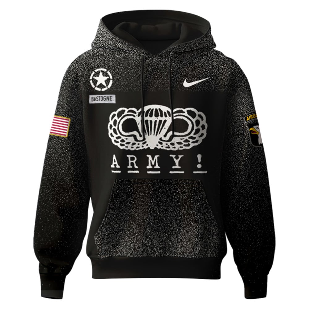 Alternative view of Army West Point Hoodie - Nike - Black Paratrooper Design