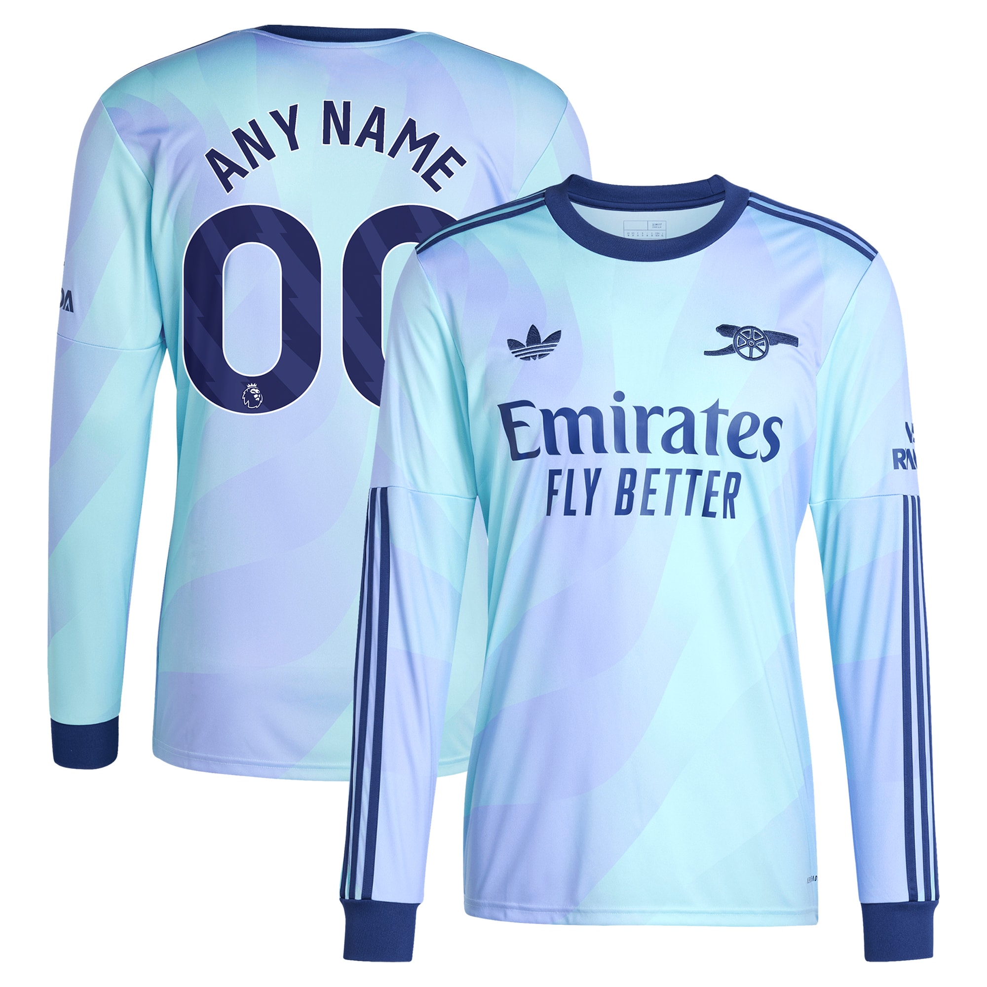 Arsenal 2024 Ice Blue Jersey - Adidas Arsenal 2024 Ice Blue Long