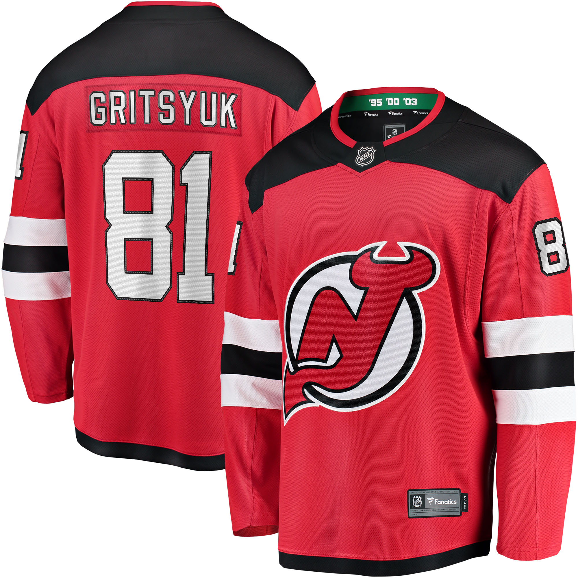 Arseny Gritsyuk New Jersey Devils Fanatics Home Breakaway Jersey - Red