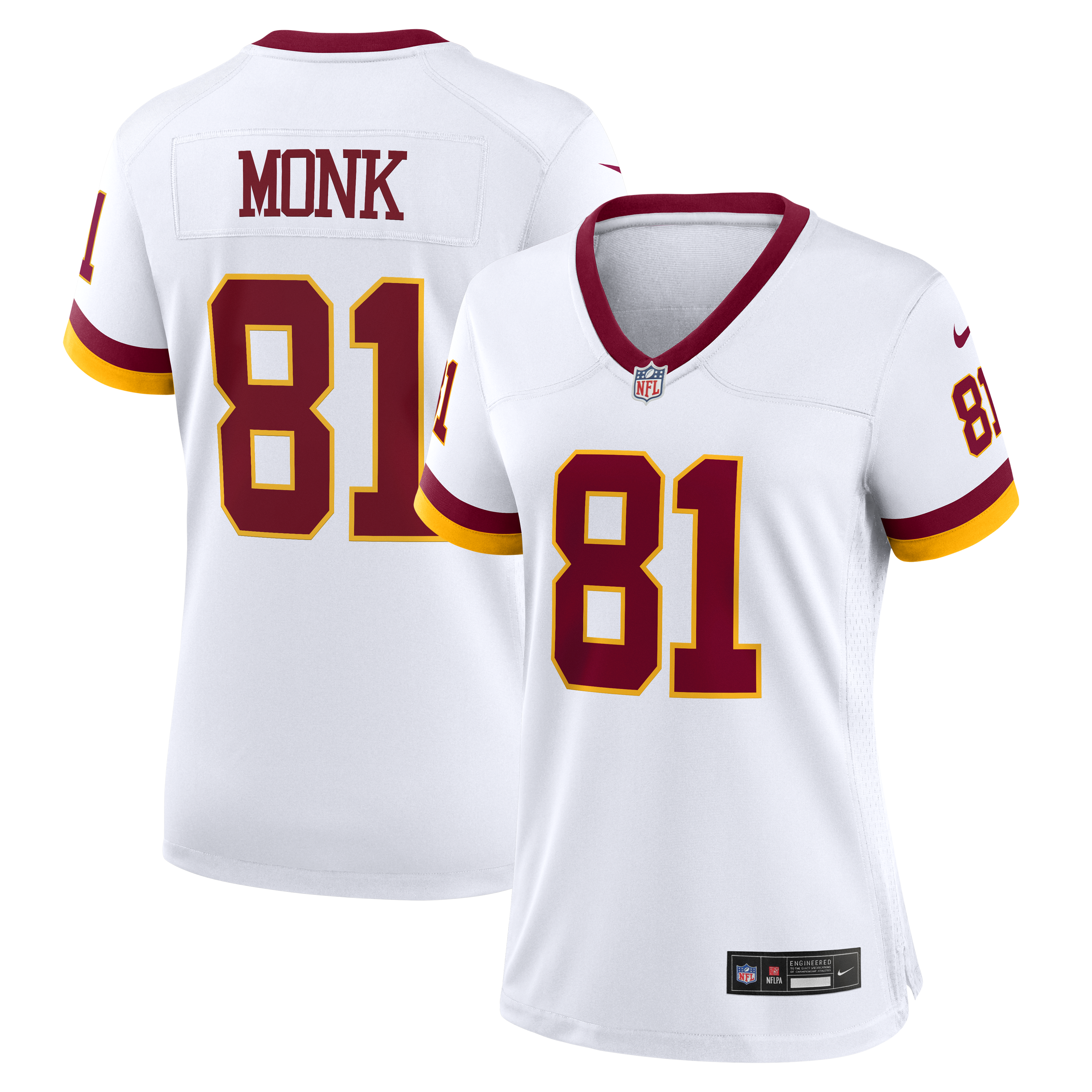 Art Monk Washington Commanders Women's Alternate 2 Super Bowl Era Game Jersey - White