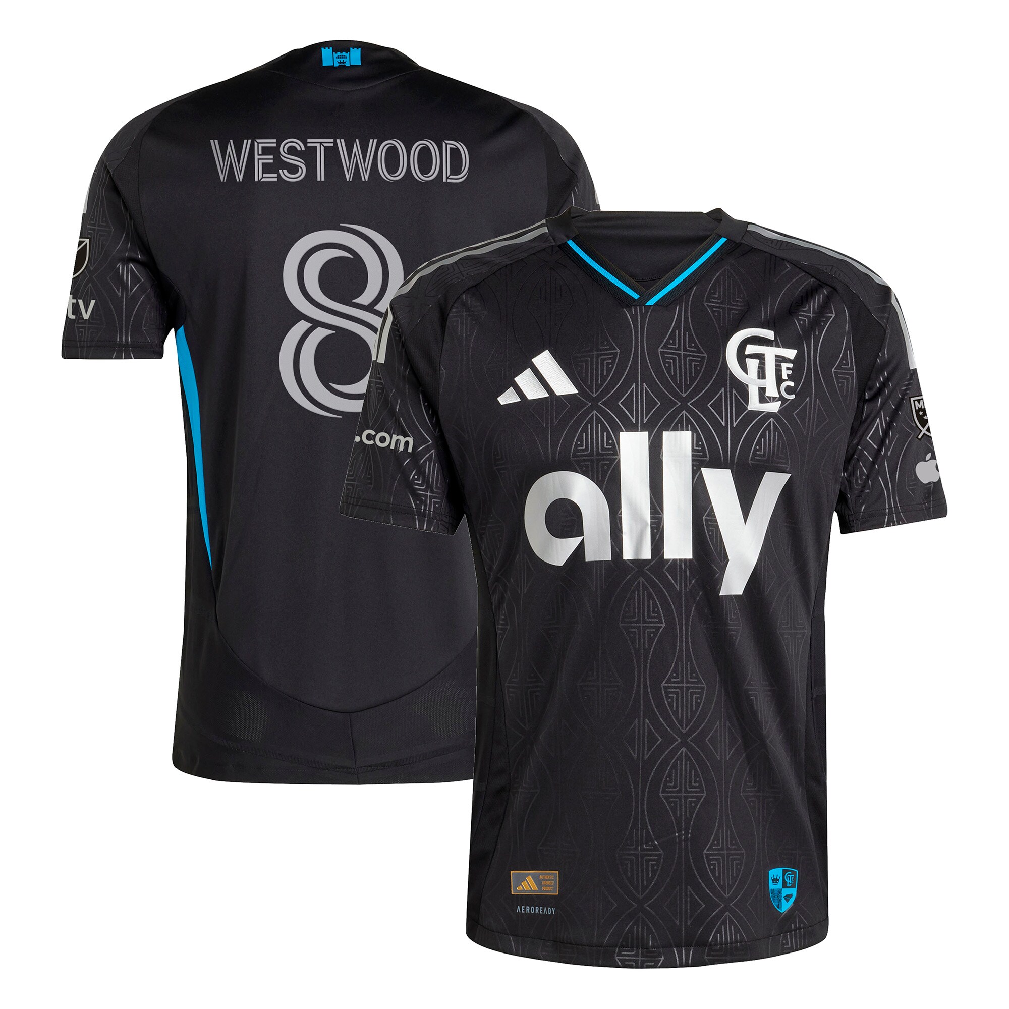Ashley Westwood Charlotte FC 2025 Fortress Kit Player Jersey - Black