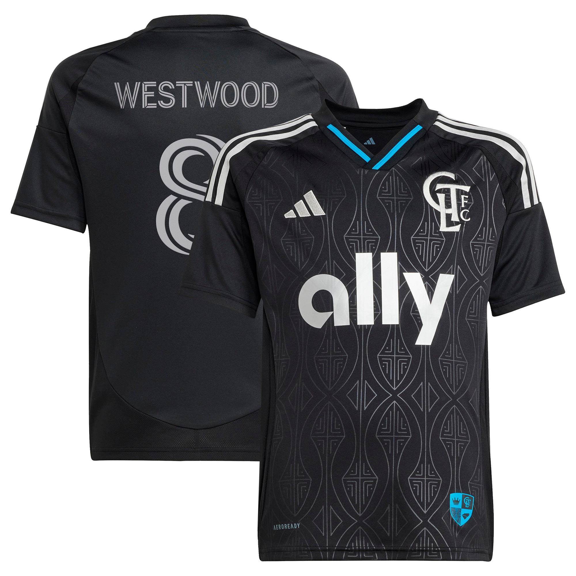 Ashley Westwood Charlotte FC Youth 2025 Fortress Kit Player Jersey - Black