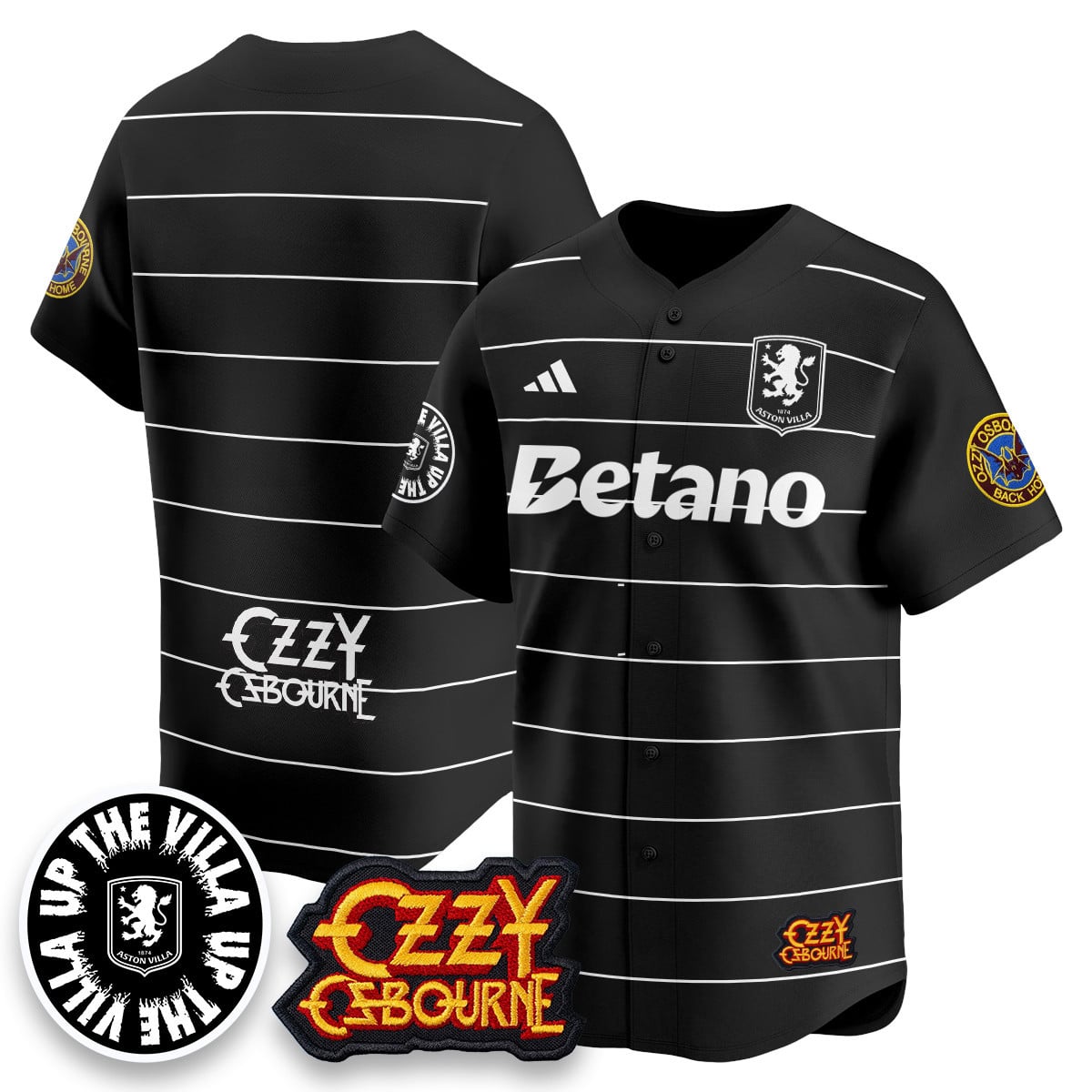 Aston Villa Ozzy Jersey - Aston Villa Ozzy Osbourne Jersey - Black 2