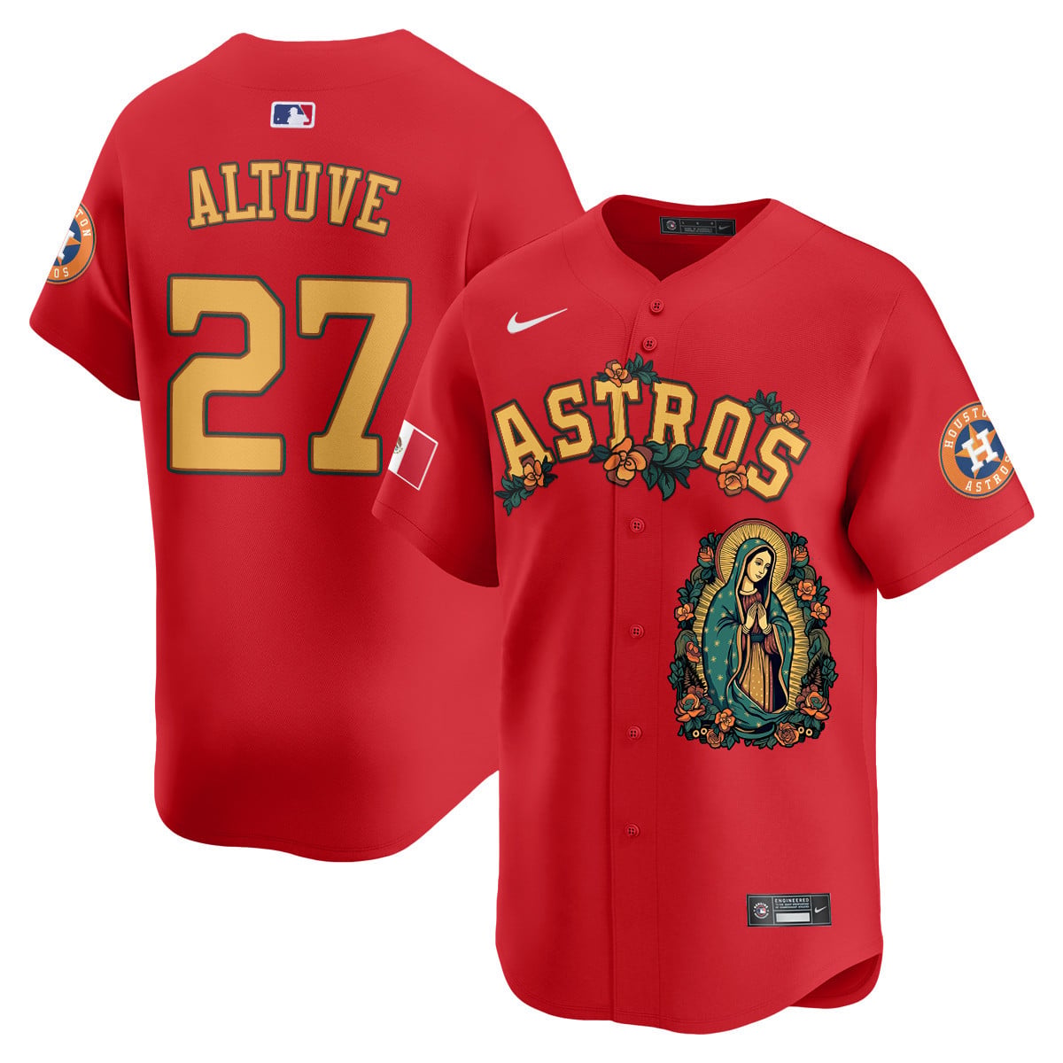 Alternative view of Astros Altuve Green Jersey - Nike - Virgin Edition