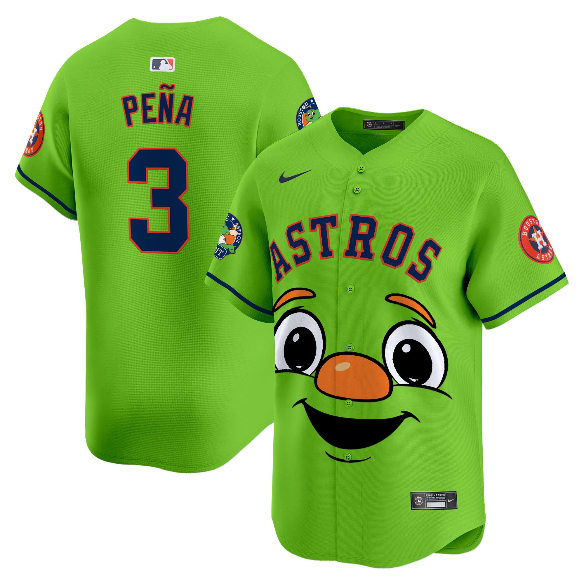 Alternative view of Astros Altuve Green Mascot Jersey - Nike - Limited Edition