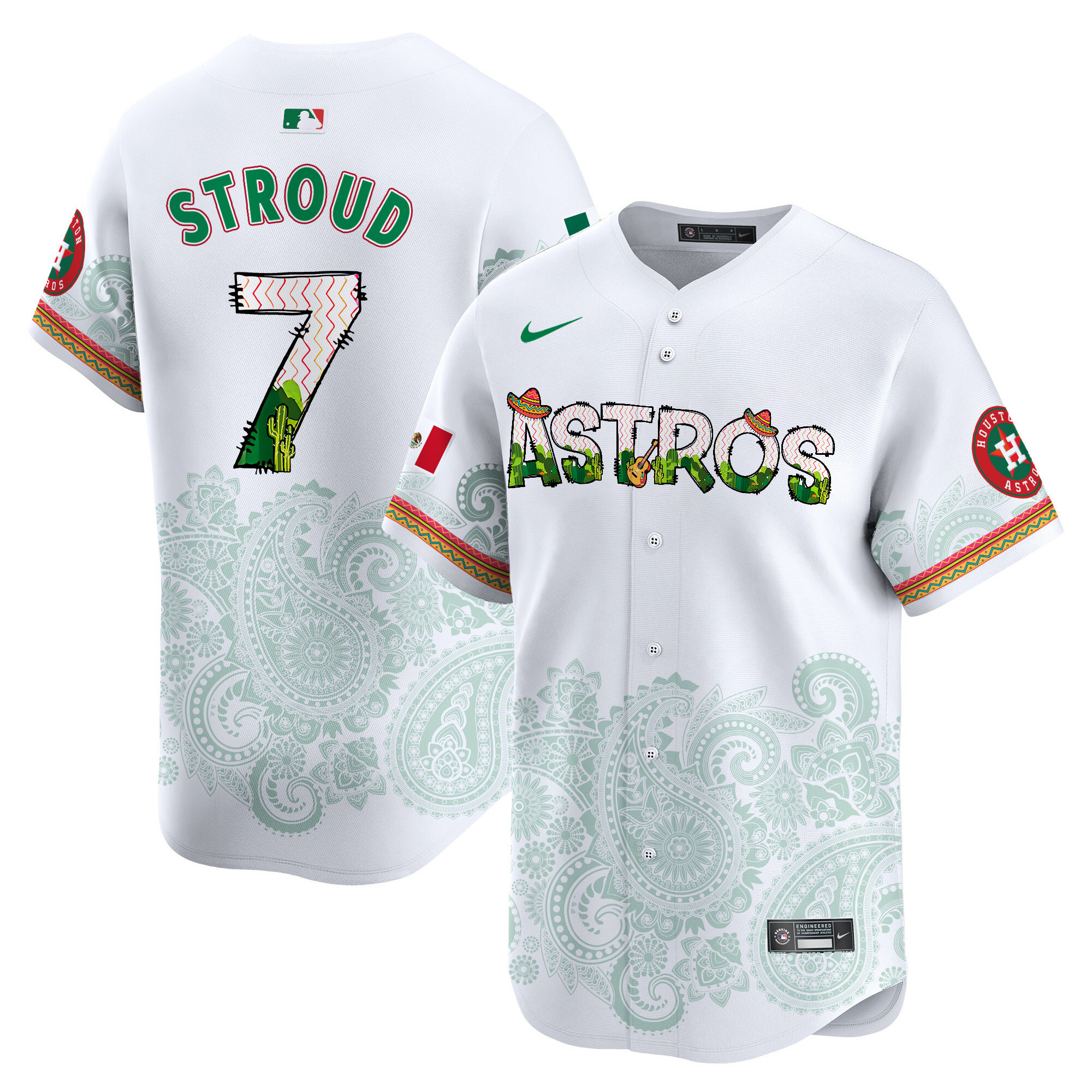 Alternative view of Astros Altuve Mexico Jersey nike - Nike Astros Altuve Mexico Jersey
