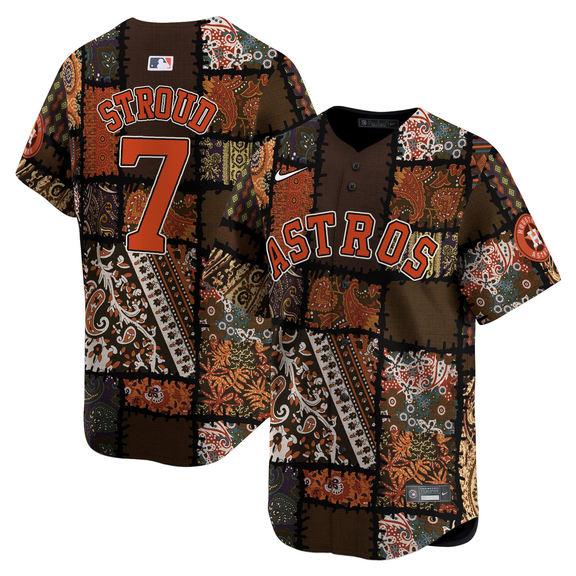 Alternative view of Astros Altuve Patchwork Jersey - Nike - Limited Edition