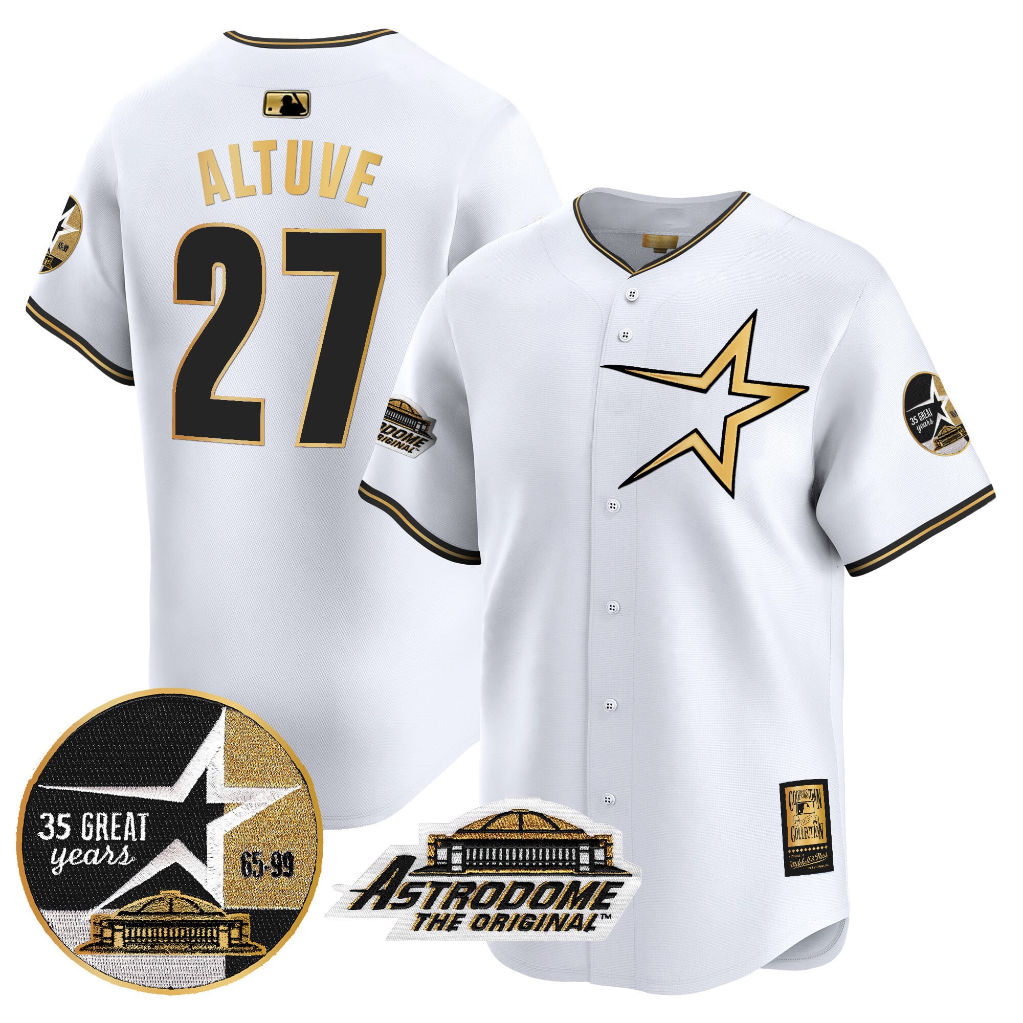 Alternative view of Astros Alvarez Cooperstown Jersey - Mitchell & Ness Astros Alvarez