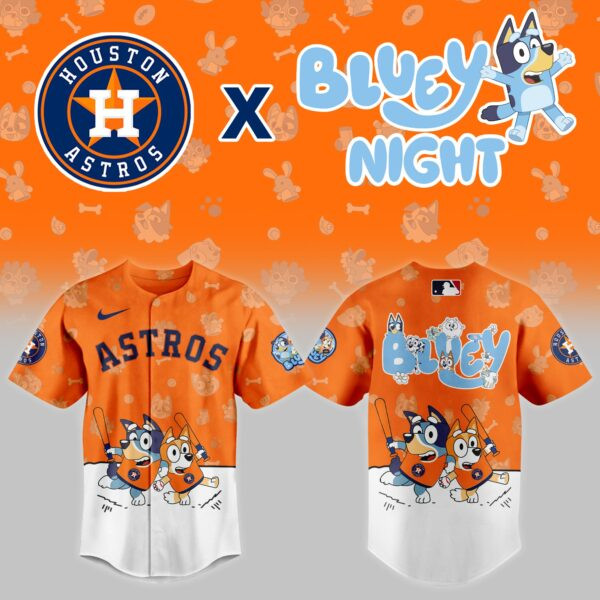 Alternative view of Astros Bluey Night Jersey - Nike - Limited Edition Orange
