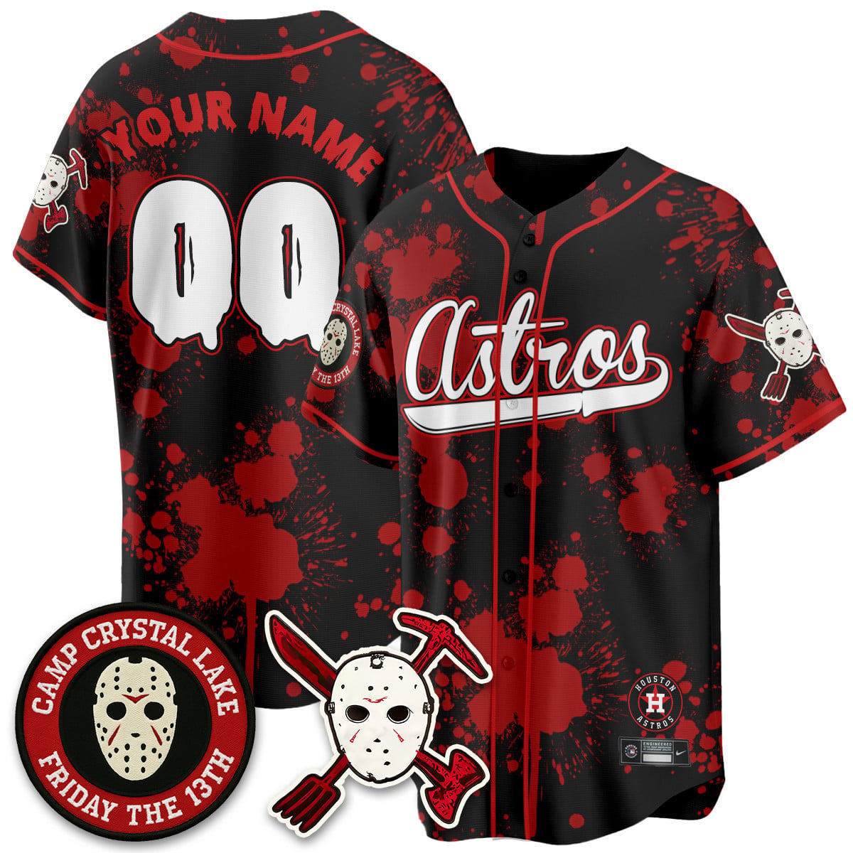 Astros Friday the 13th Jersey - Custom Horror Theme