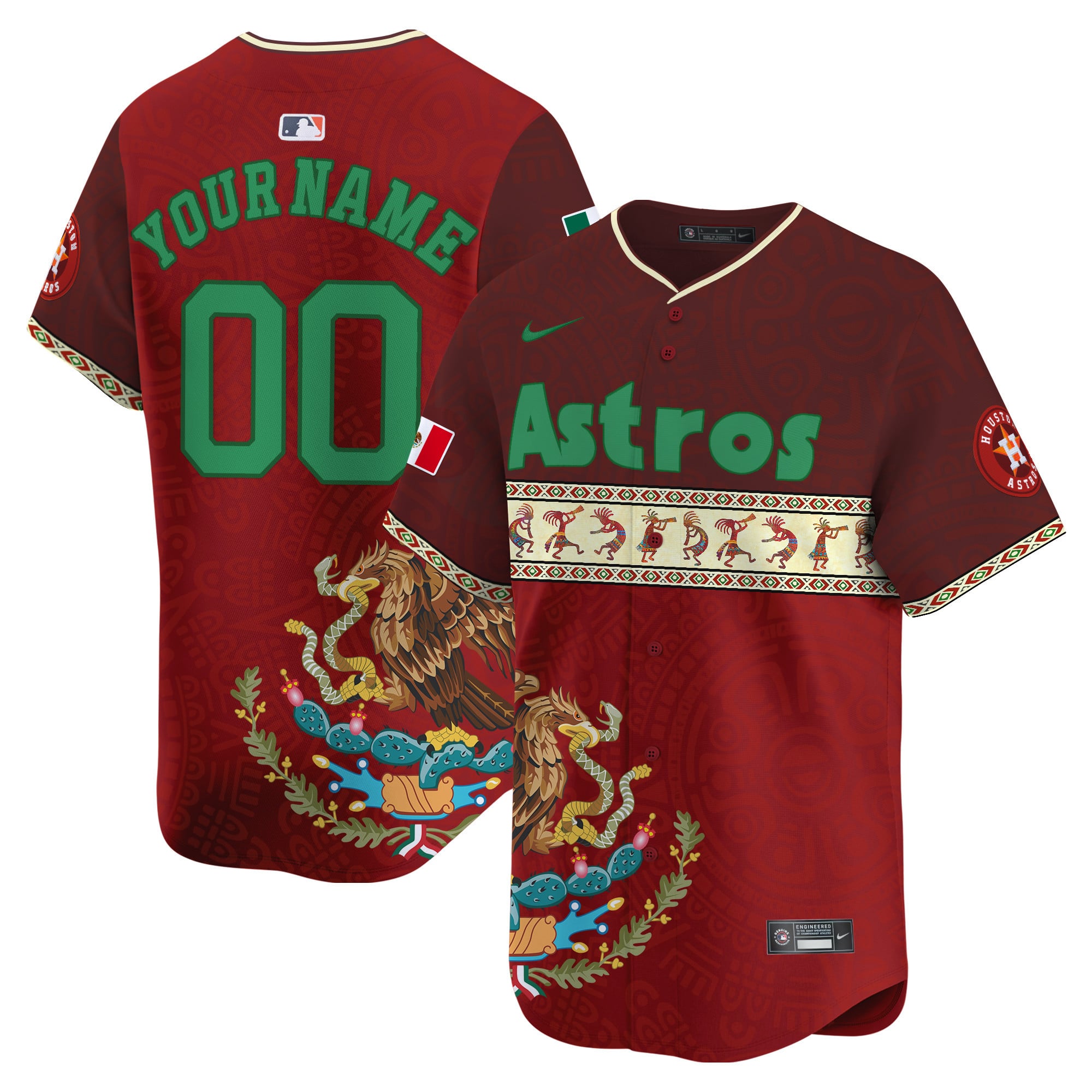 Alternative view of Astros Green Mexico Jersey - Nike Astros Green Mexico Edition Jersey