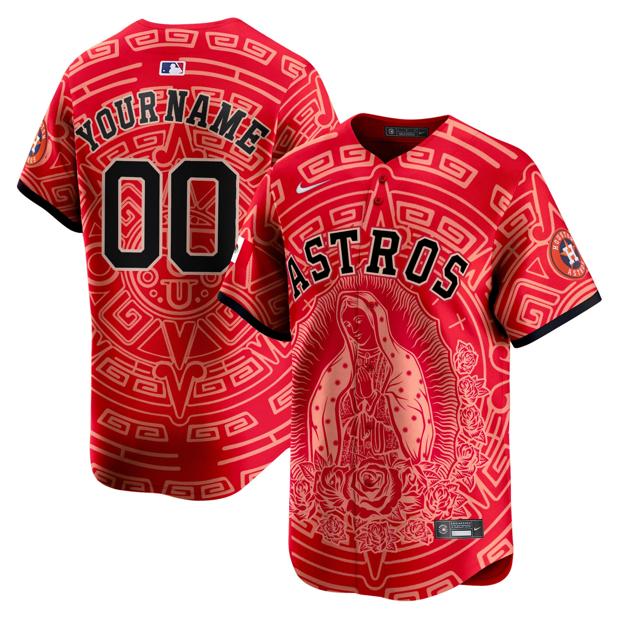 Alternative view of Astros Green Virgin Jersey - Nike - Custom MLB Mexican Heritage