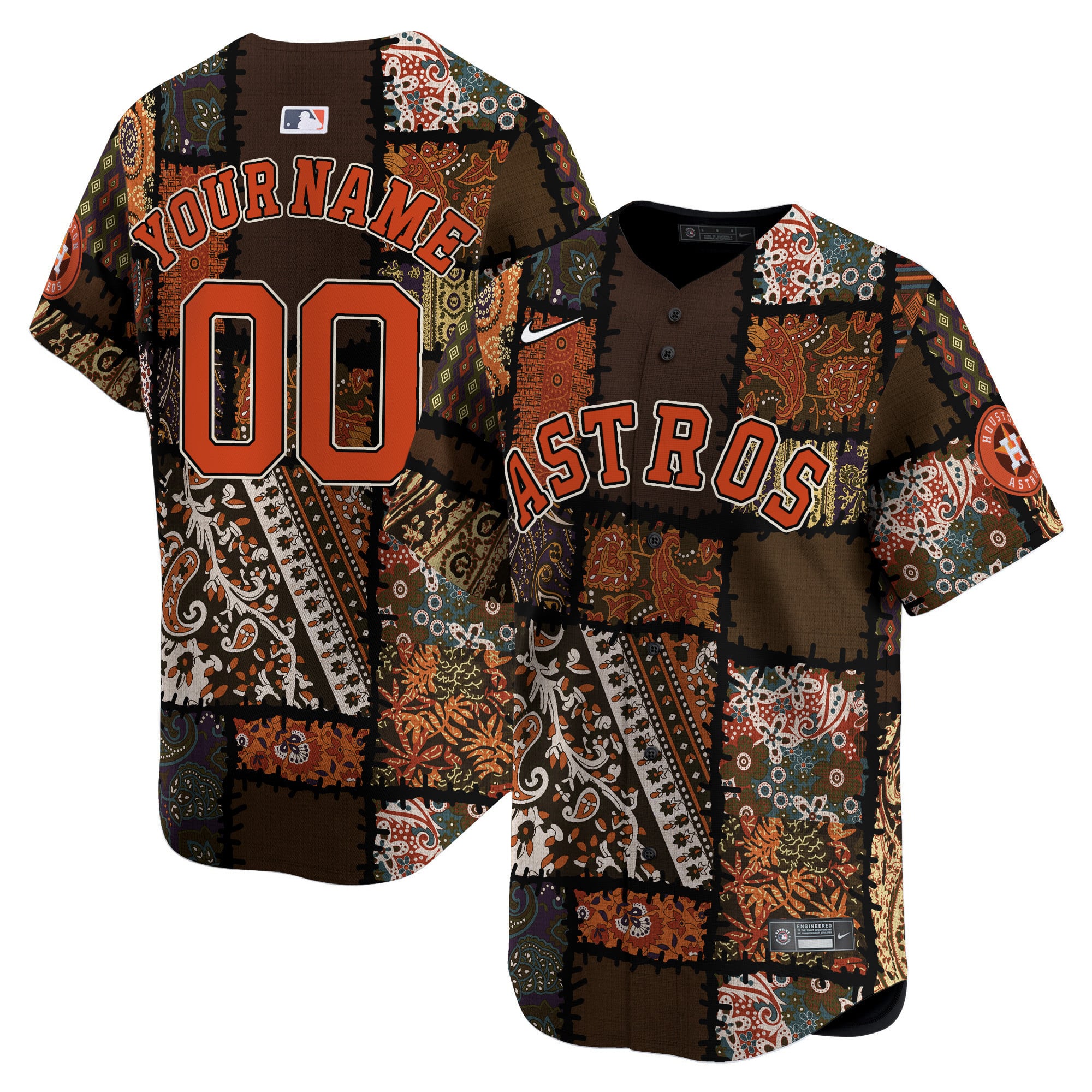 Astros Patchwork Jersey - Nike - Unique Brown Baseball Style