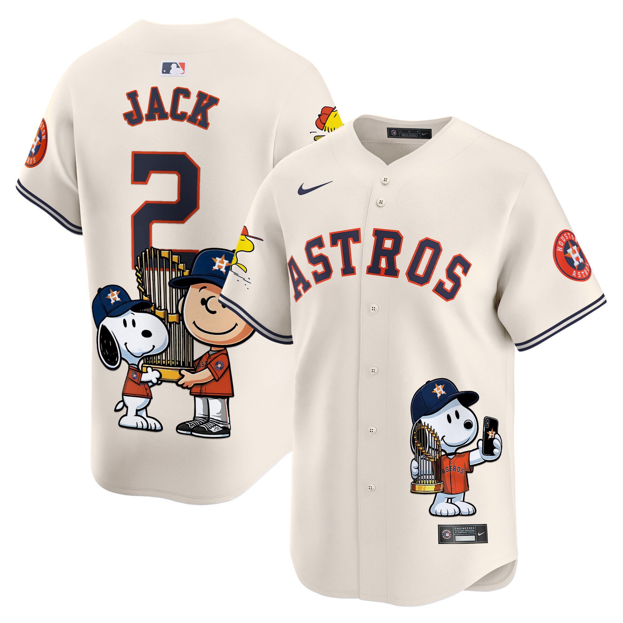Alternative view of Astros Peña Snoopy Jersey - Nike - Limited Edition