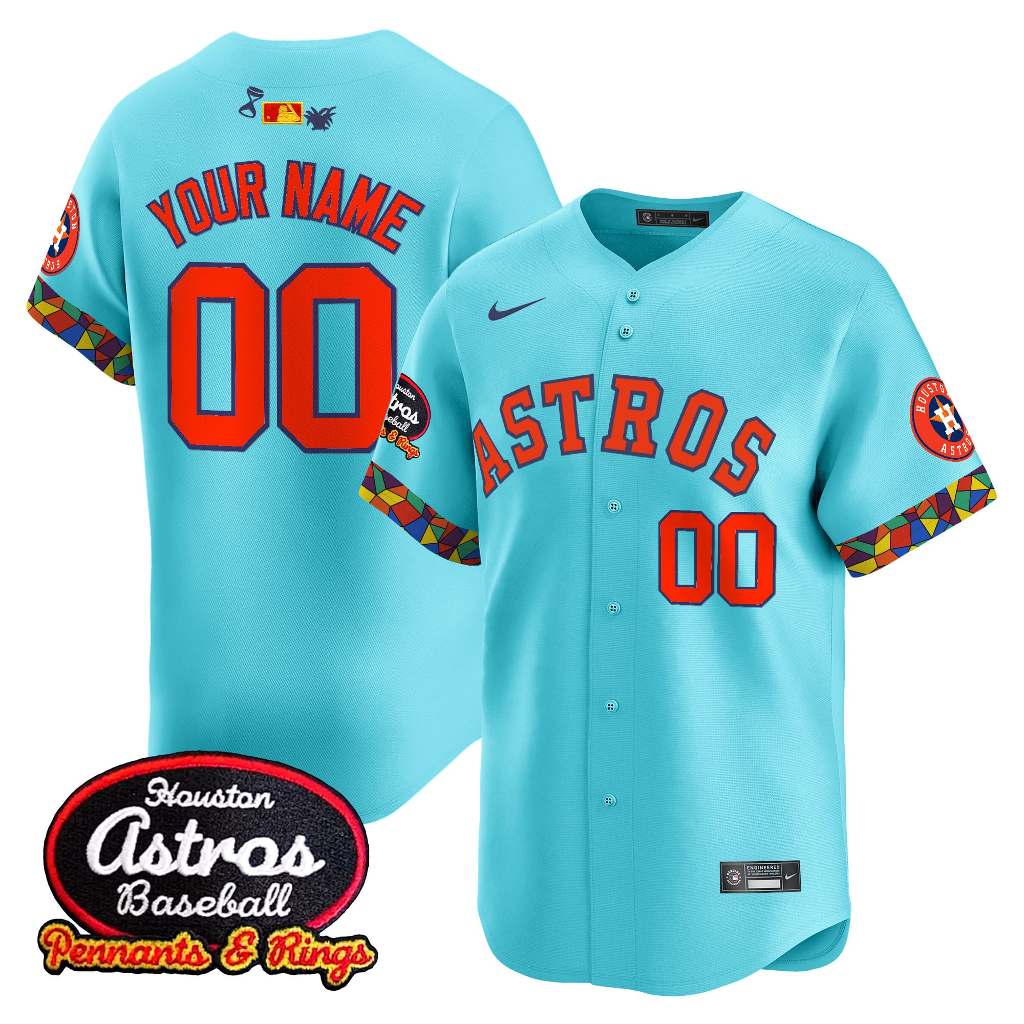 Astros Teal Custom Jersey - Nike - Personalized Baseball Style