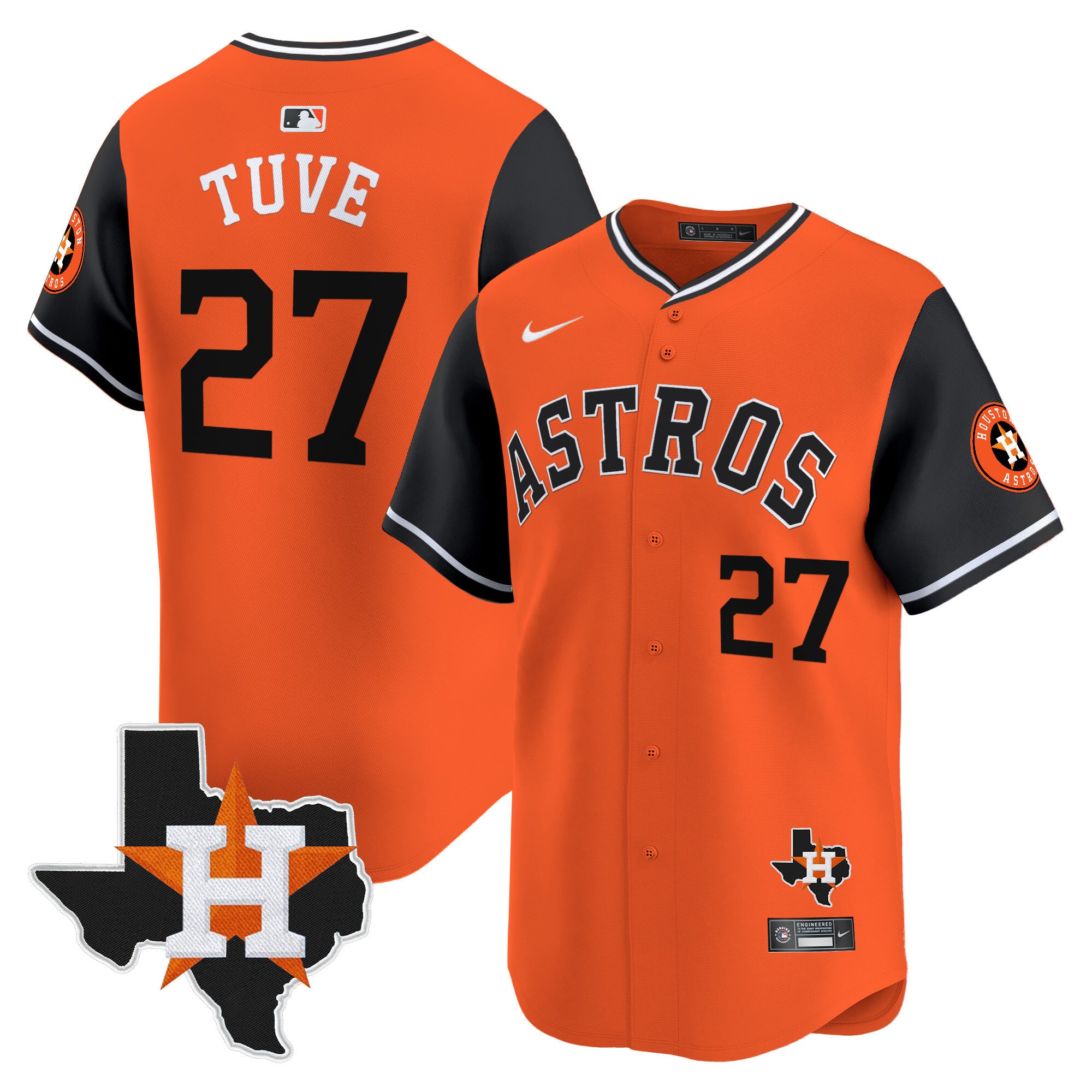 Alternative view of Astros Yordaddy Orange Jersey - Nike Astros ‘Yordaddy’ Orange