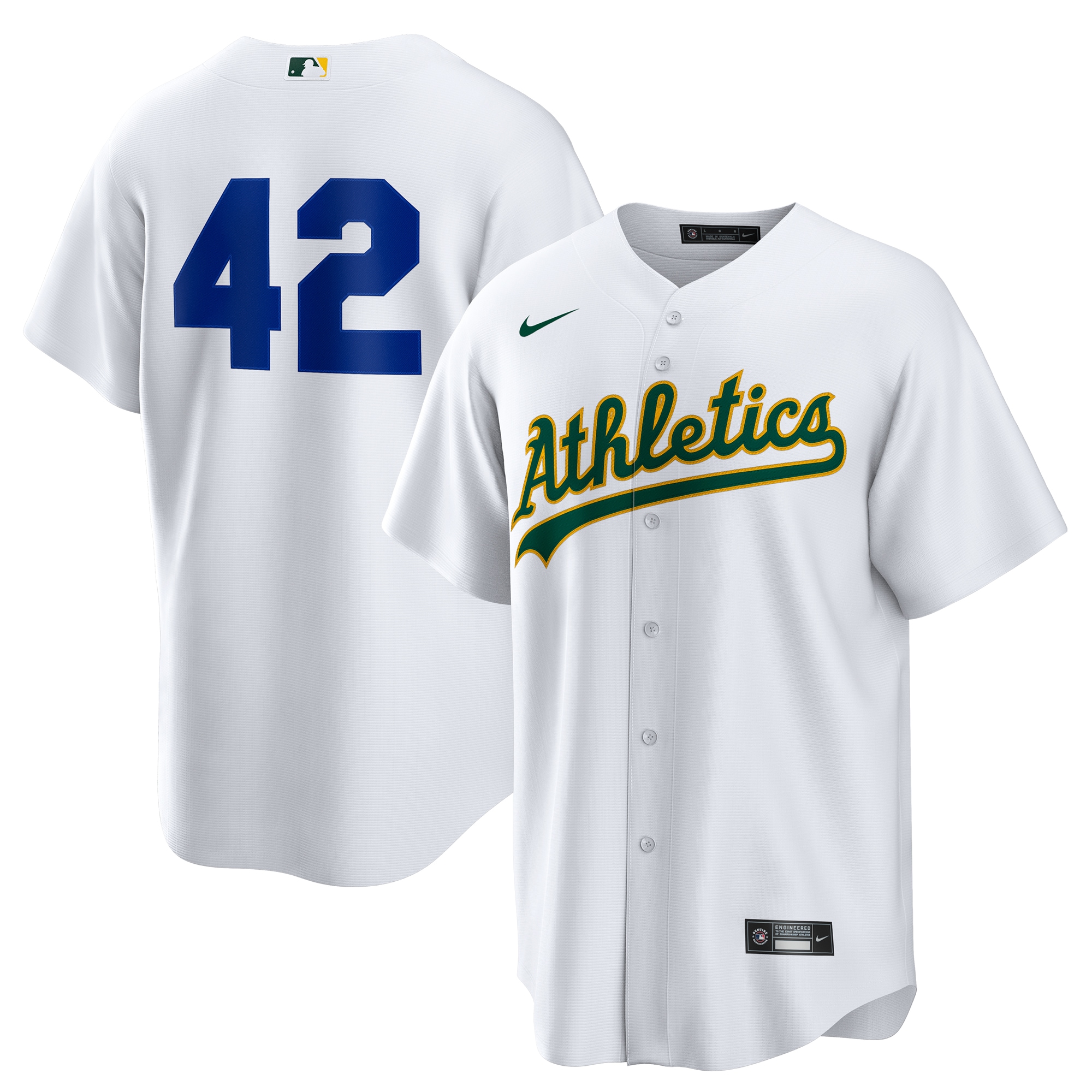 Athletics Home 2025 Jackie Robinson Day Jersey - White