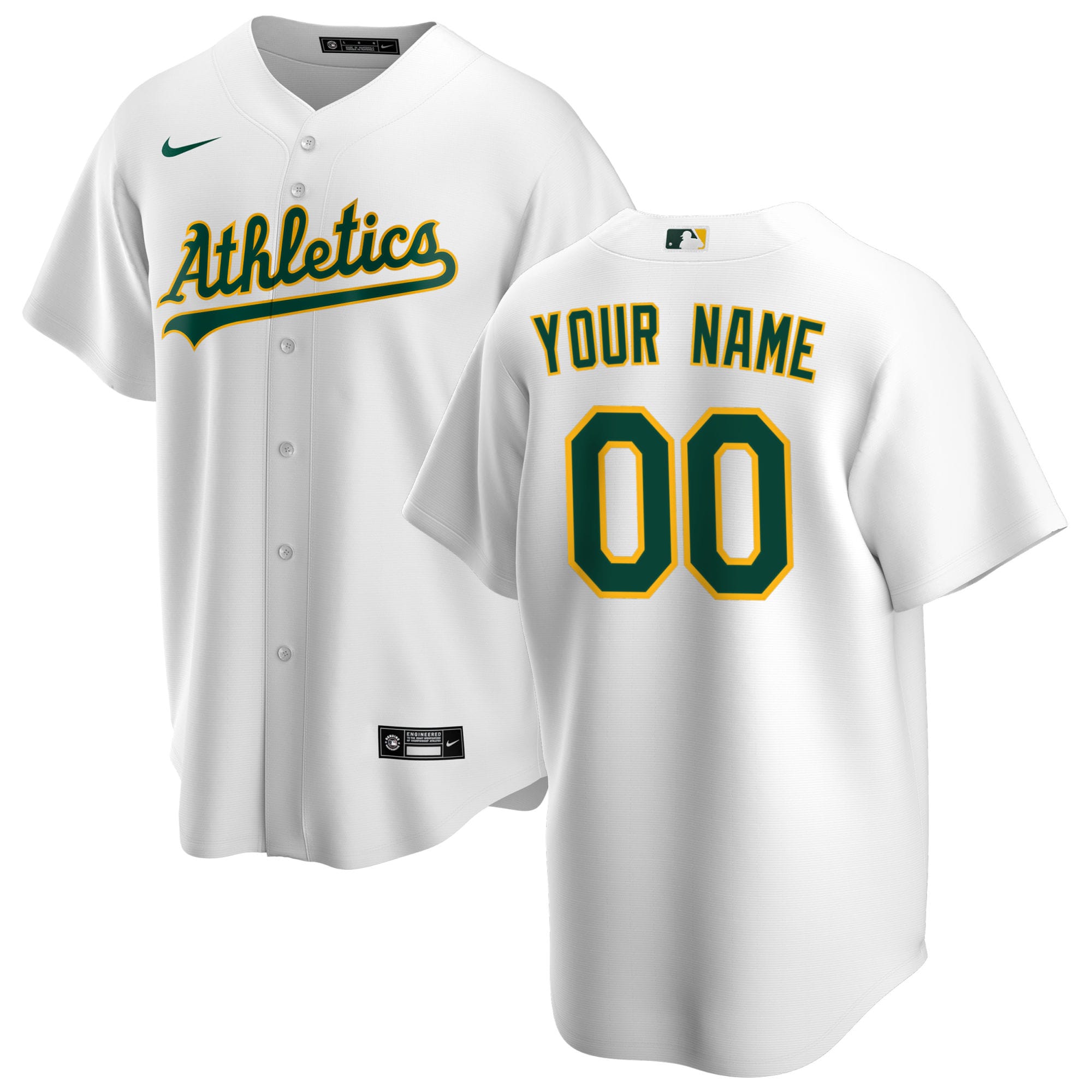 Athletics Home Custom Jersey - White