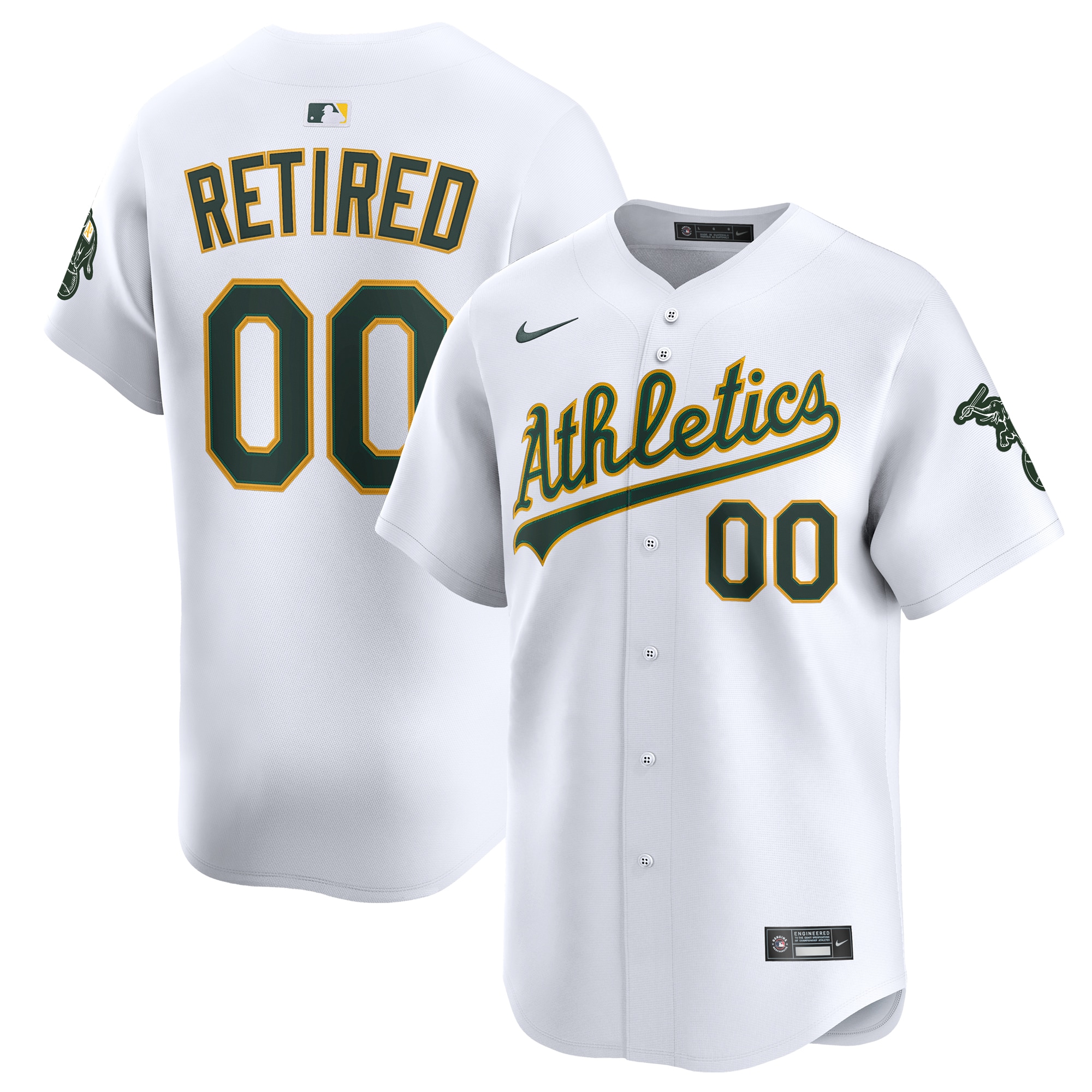 Athletics Home Limited Pick-A-Player Retired Roster Jersey - White
