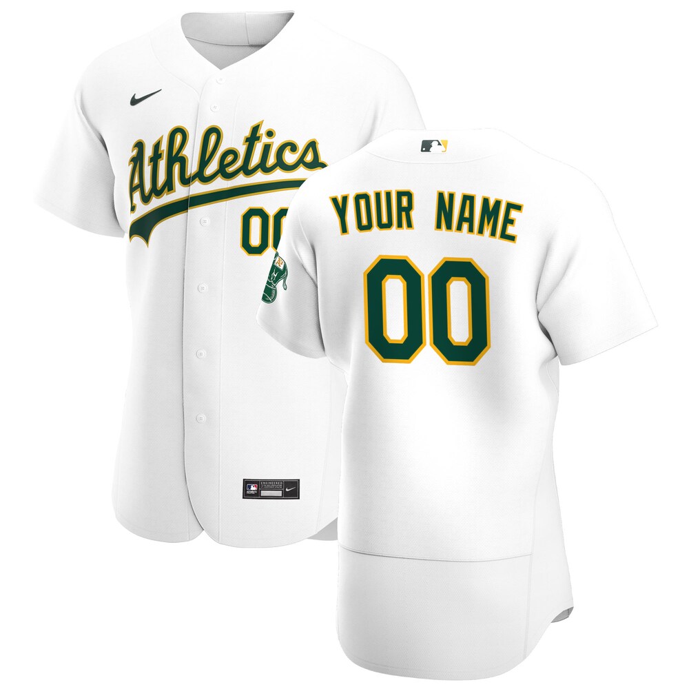 Athletics White Custom Jersey nike mlb - Nike Athletics White Custom 2