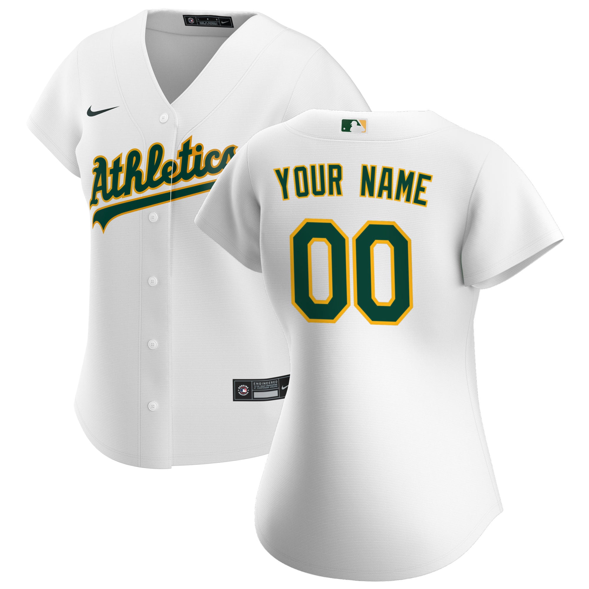 Athletics Women's Home Custom Jersey - White