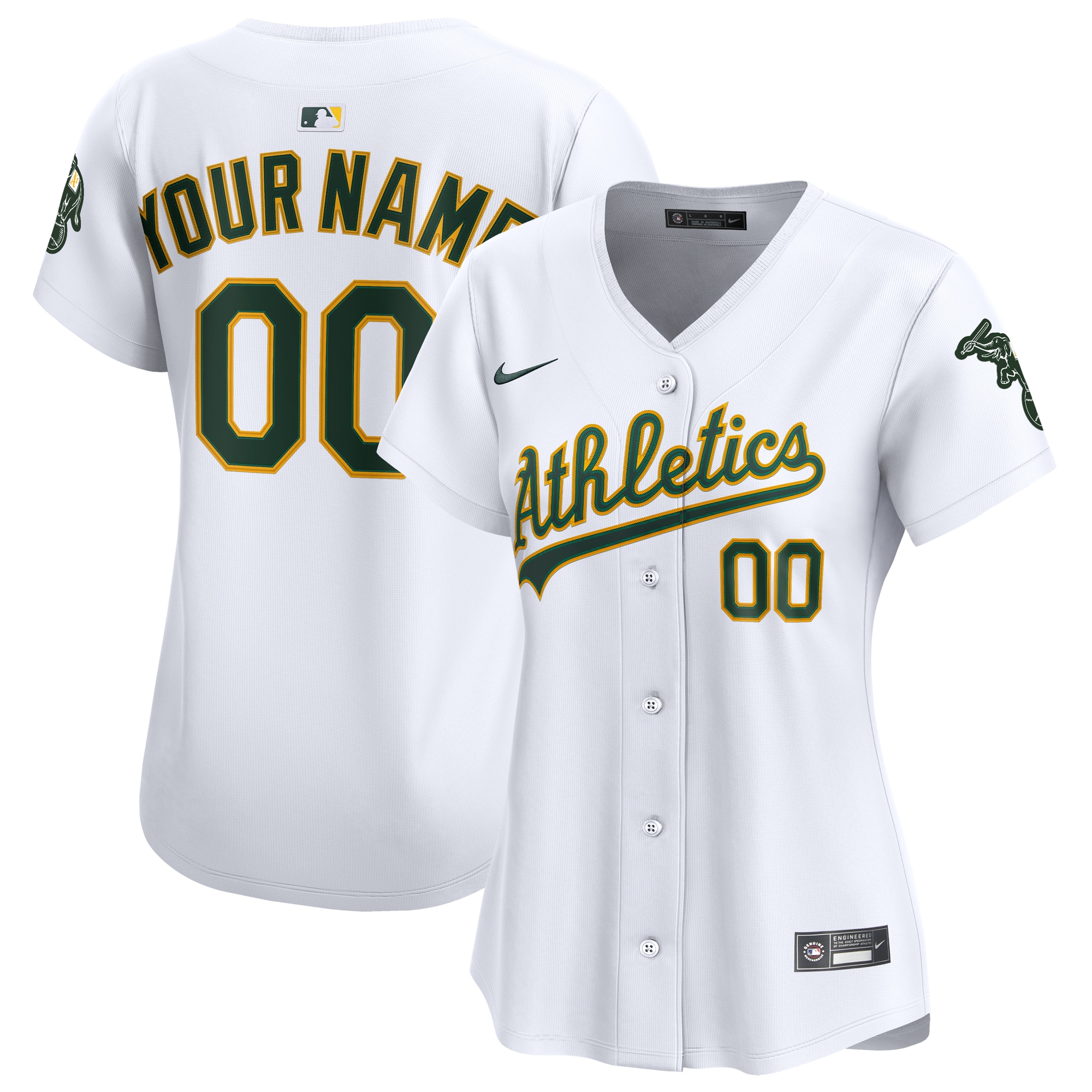 Athletics Women's Home Limited Custom Jersey - White