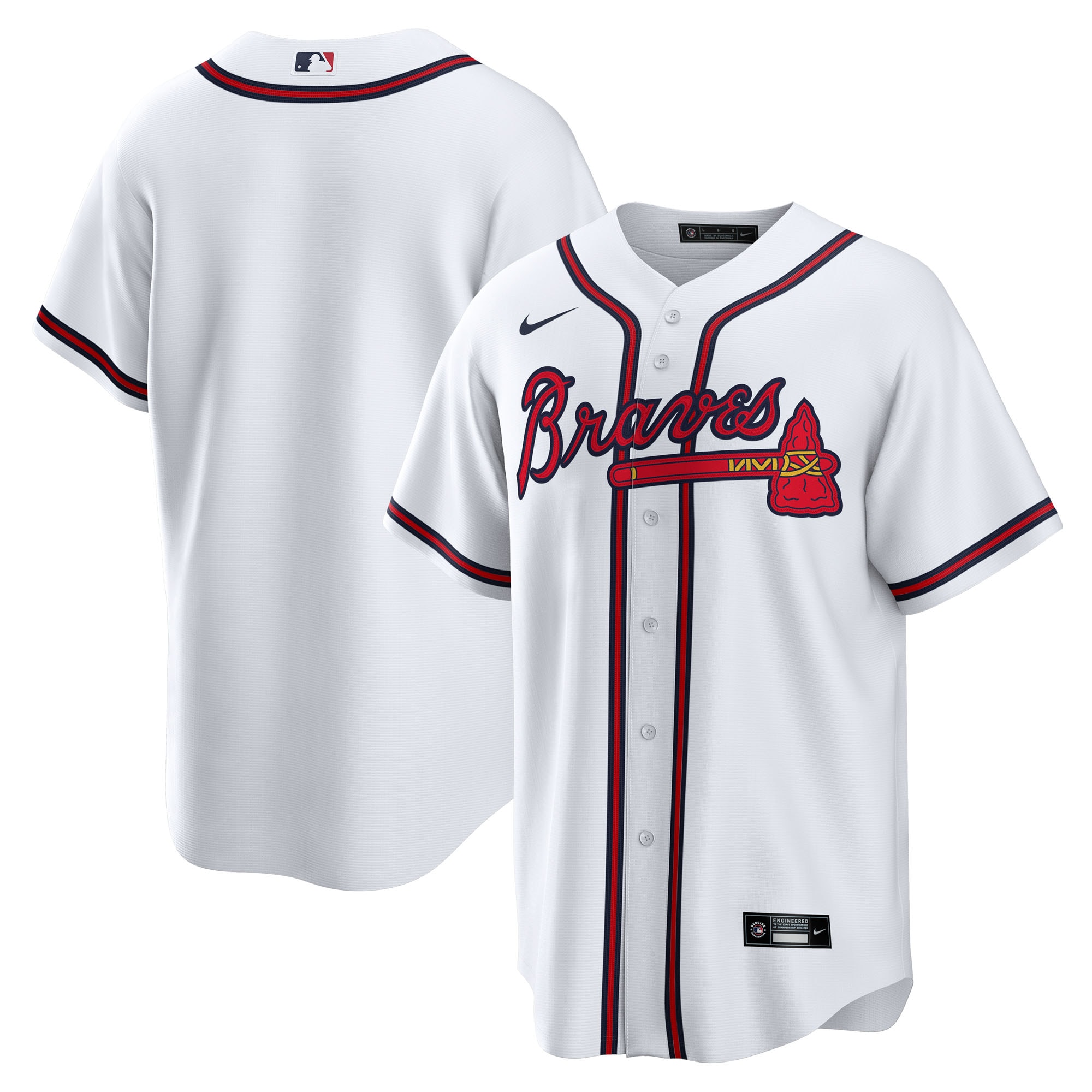 Atlanta Braves Home Big & Tall Jersey - White