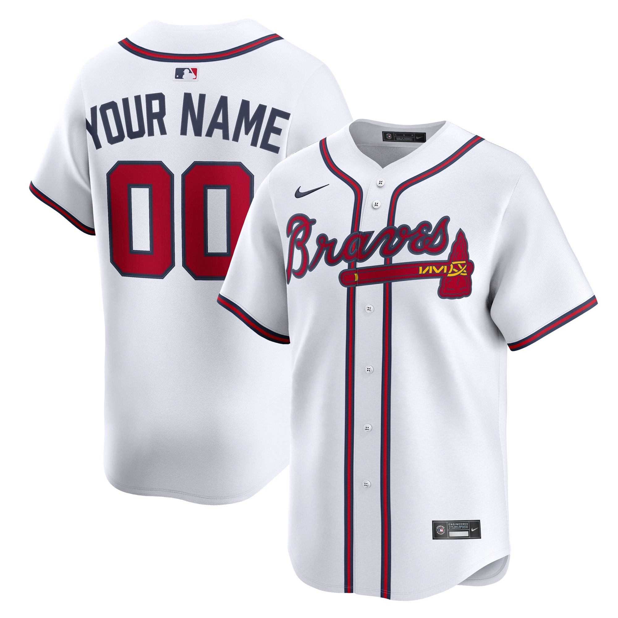 Atlanta Braves Home Limited Custom Jersey
