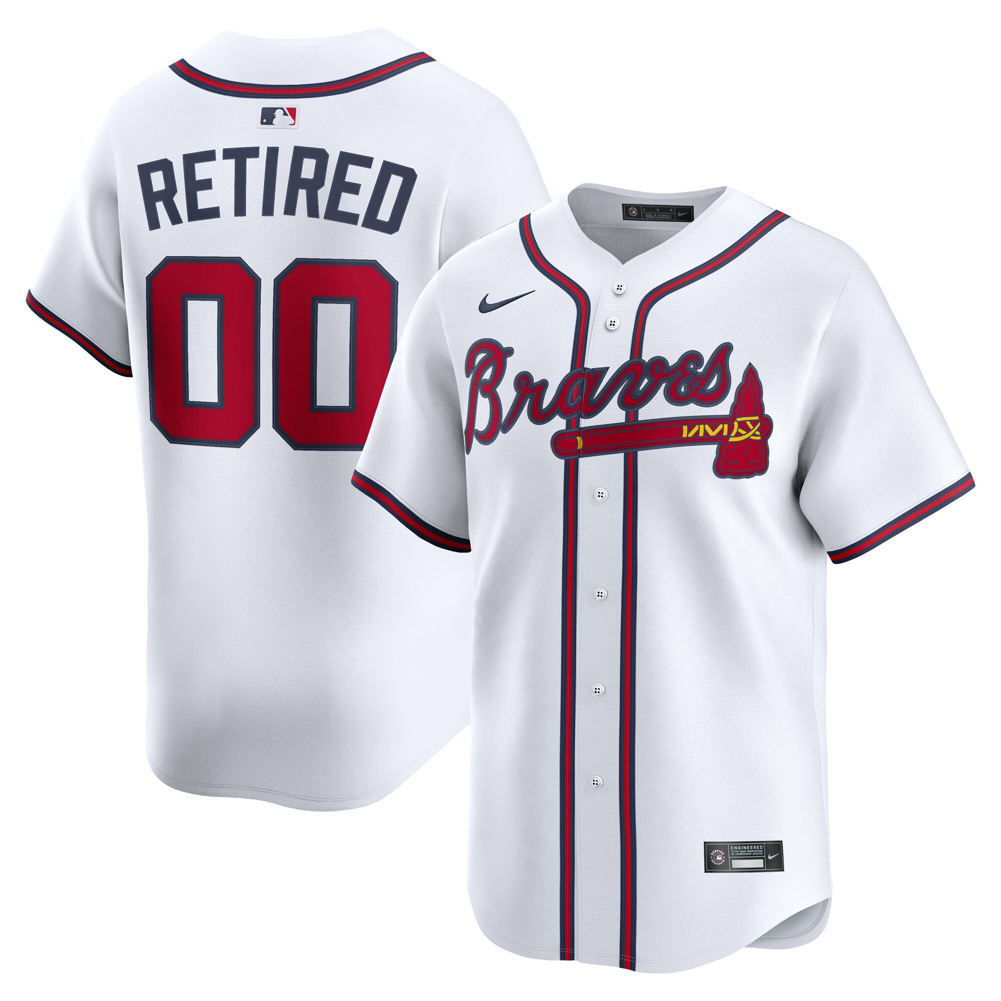Atlanta Braves Home Limited Pick-A-Player Retired Roster Jersey - White