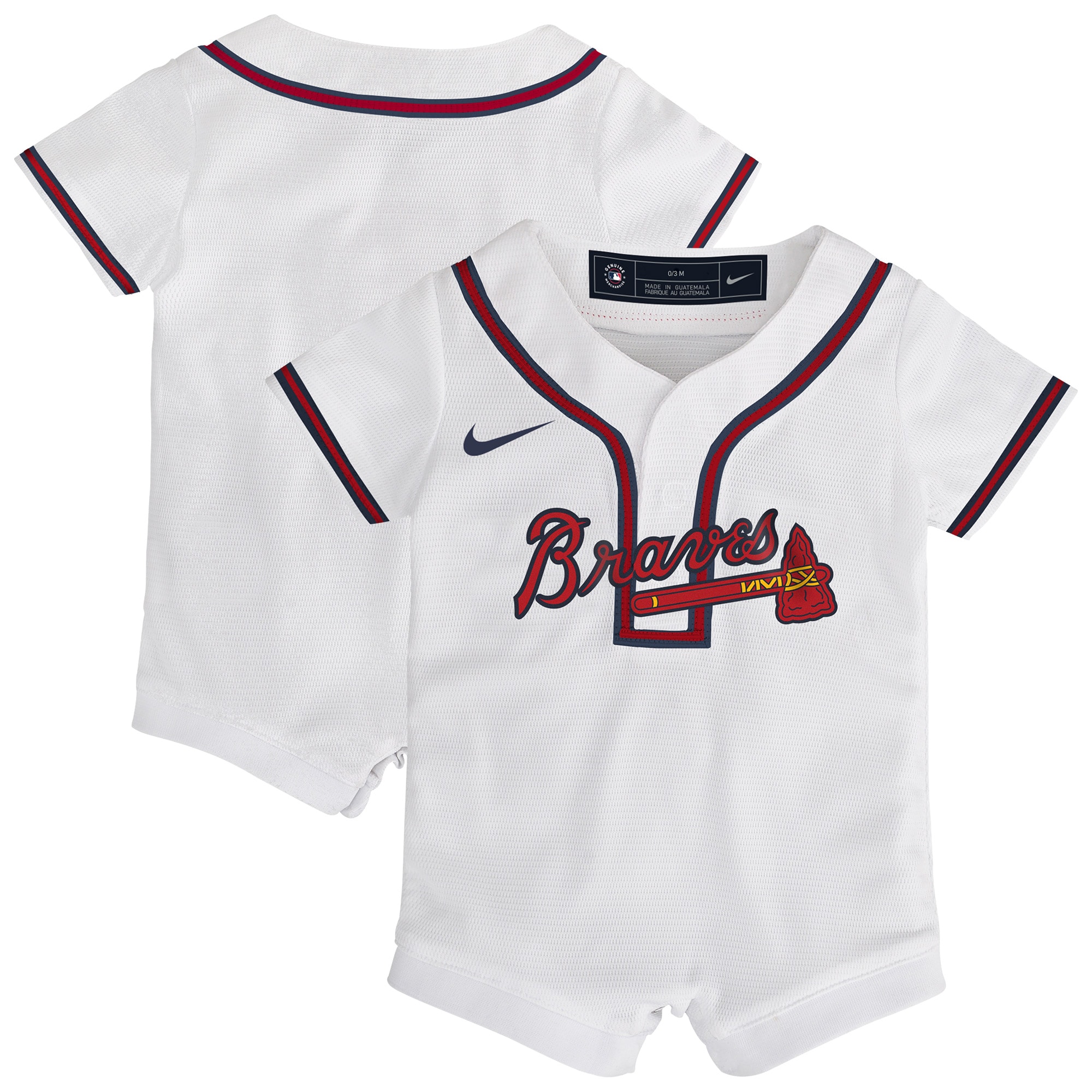 Atlanta Braves Newborn & Infant Home Romper Jersey - White