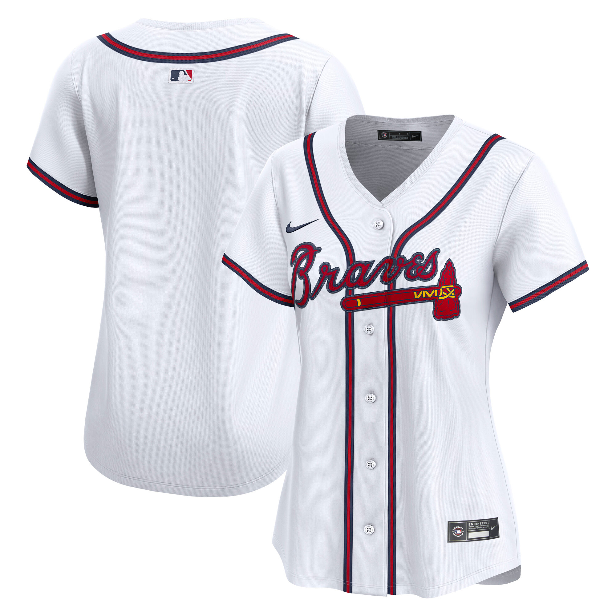 Atlanta Braves Women's Home Limited Jersey - White